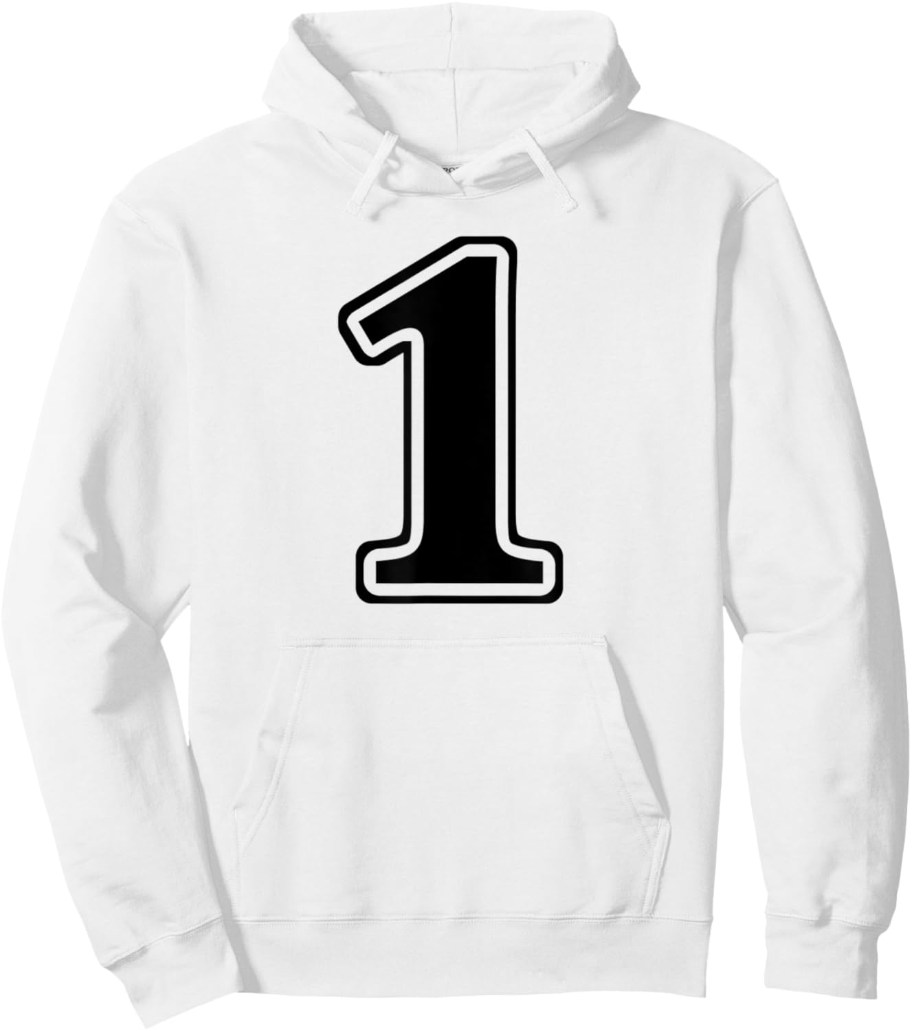 White 1 Number One Team Birthday Sport Uniform Hoodie - Hoodie | White