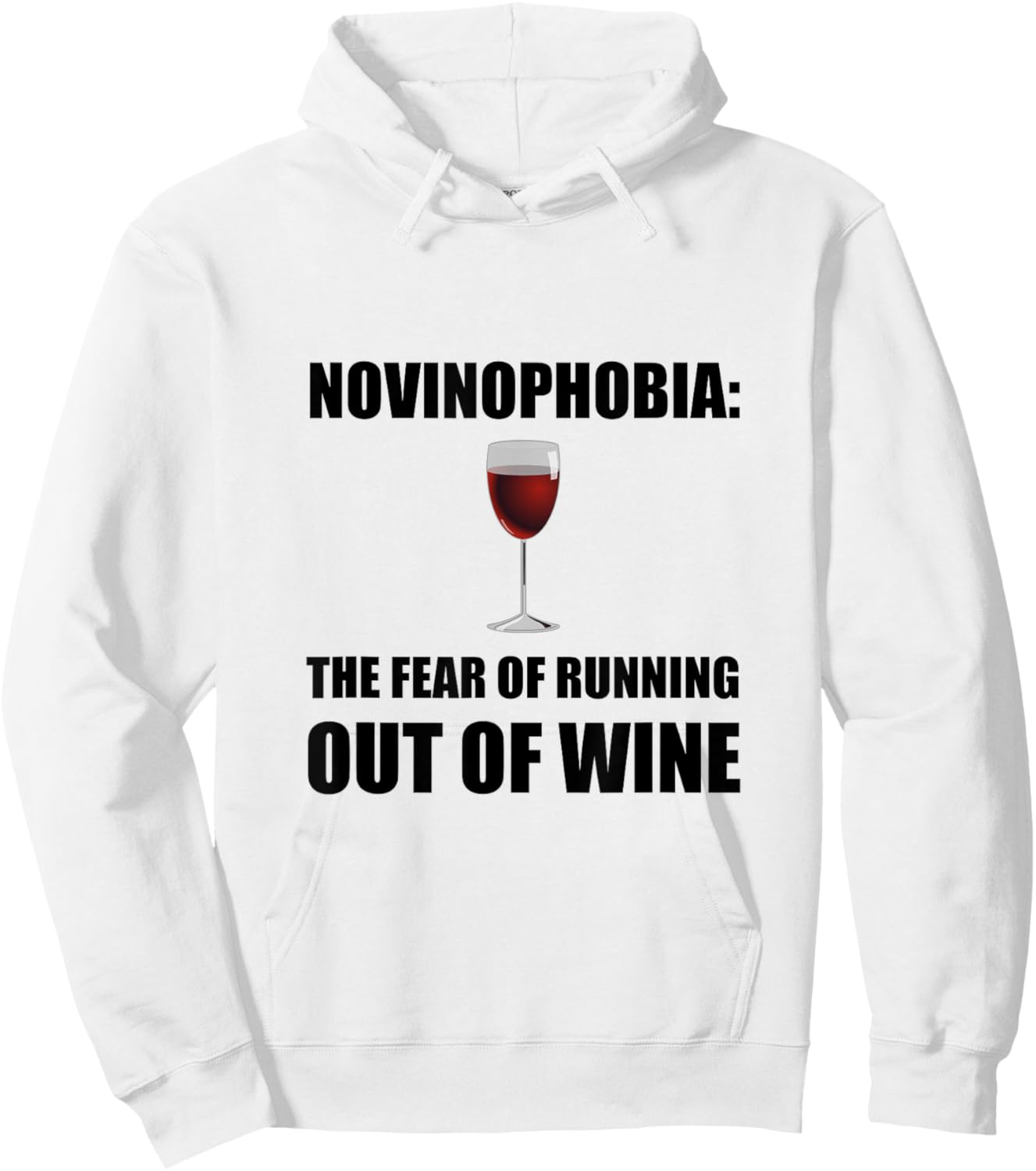 Novinophobia Wine Funny Hoodie - Hoodie | White
