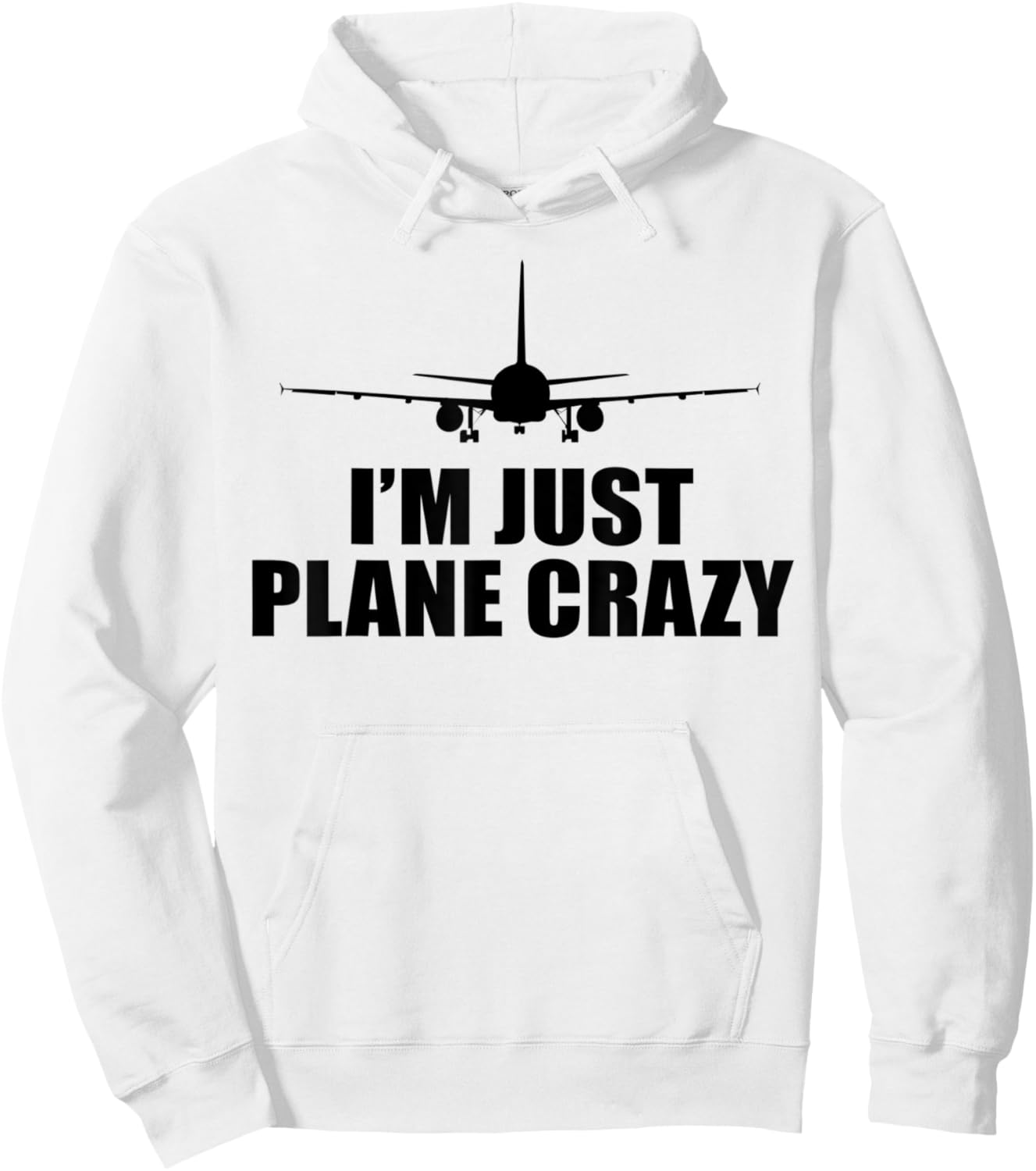 I'M JUST PLANE CRAZY Funny Airplane Pilot Meme Hoodie - Hoodie | White