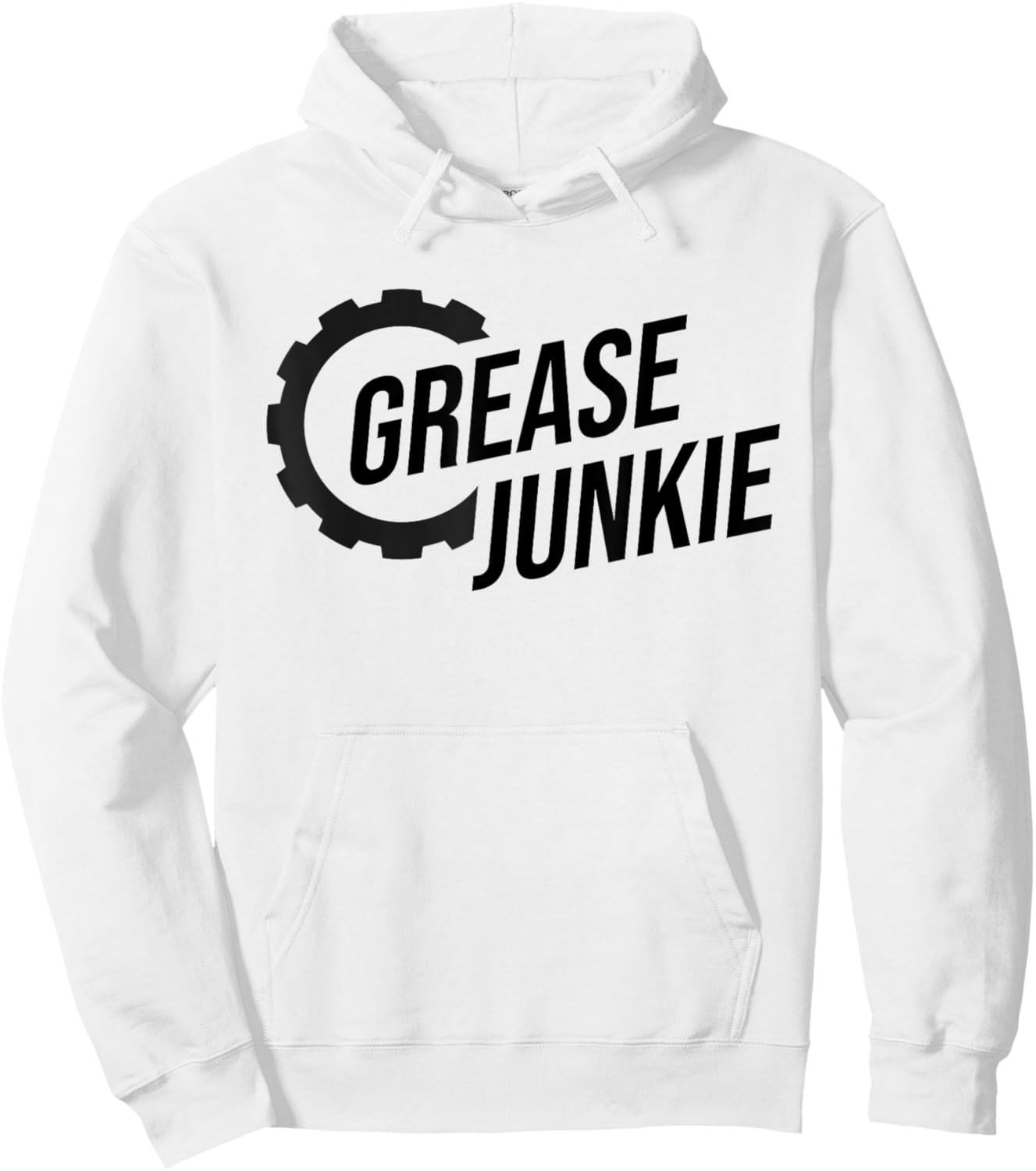 Grease Junkie Monkey Mechanic Tech Garage Repair Engines Hoodie - Hoodie | White
