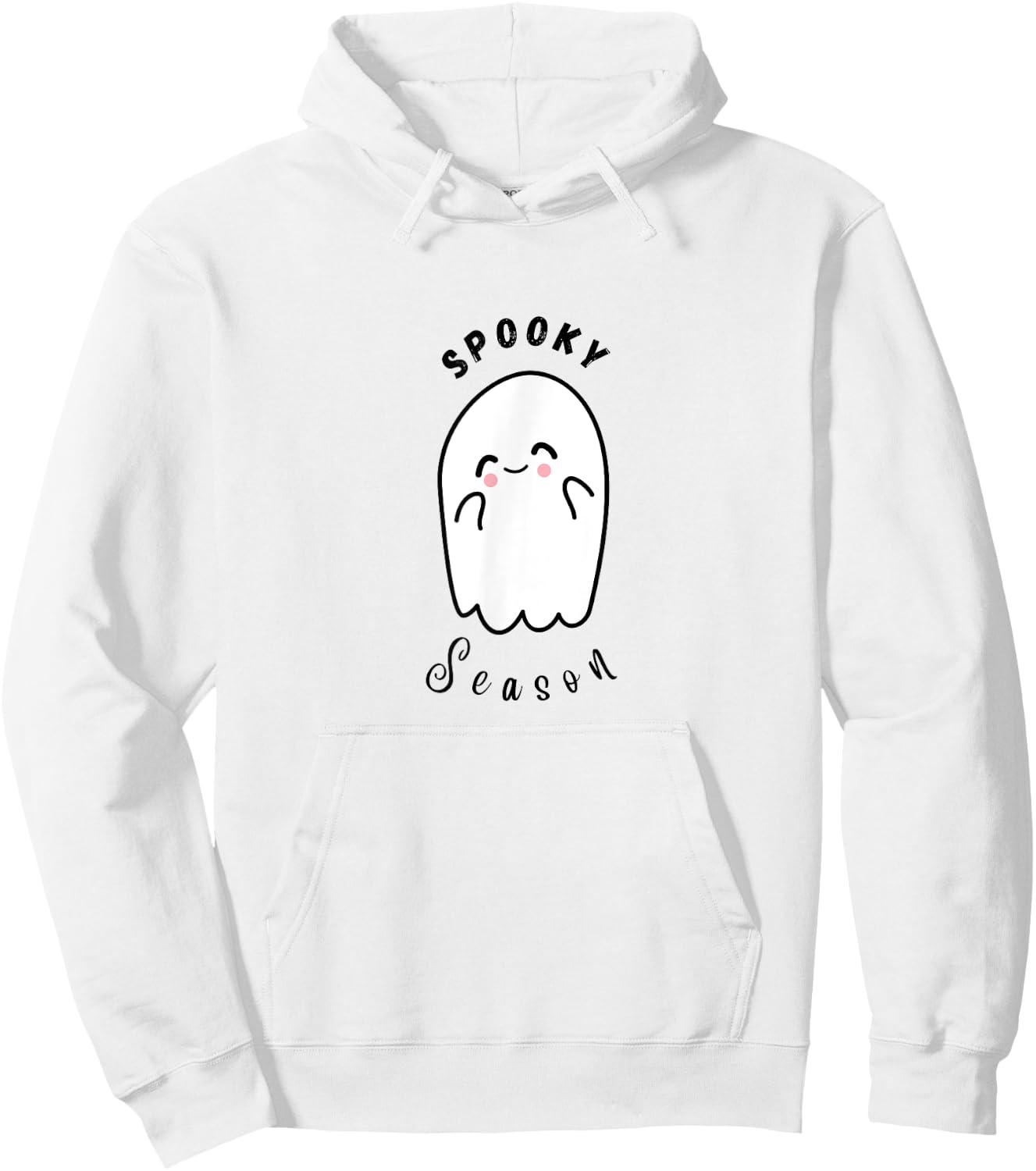 Cute Spooky Season Ghost Halloween Hoodie - Hoodie | White
