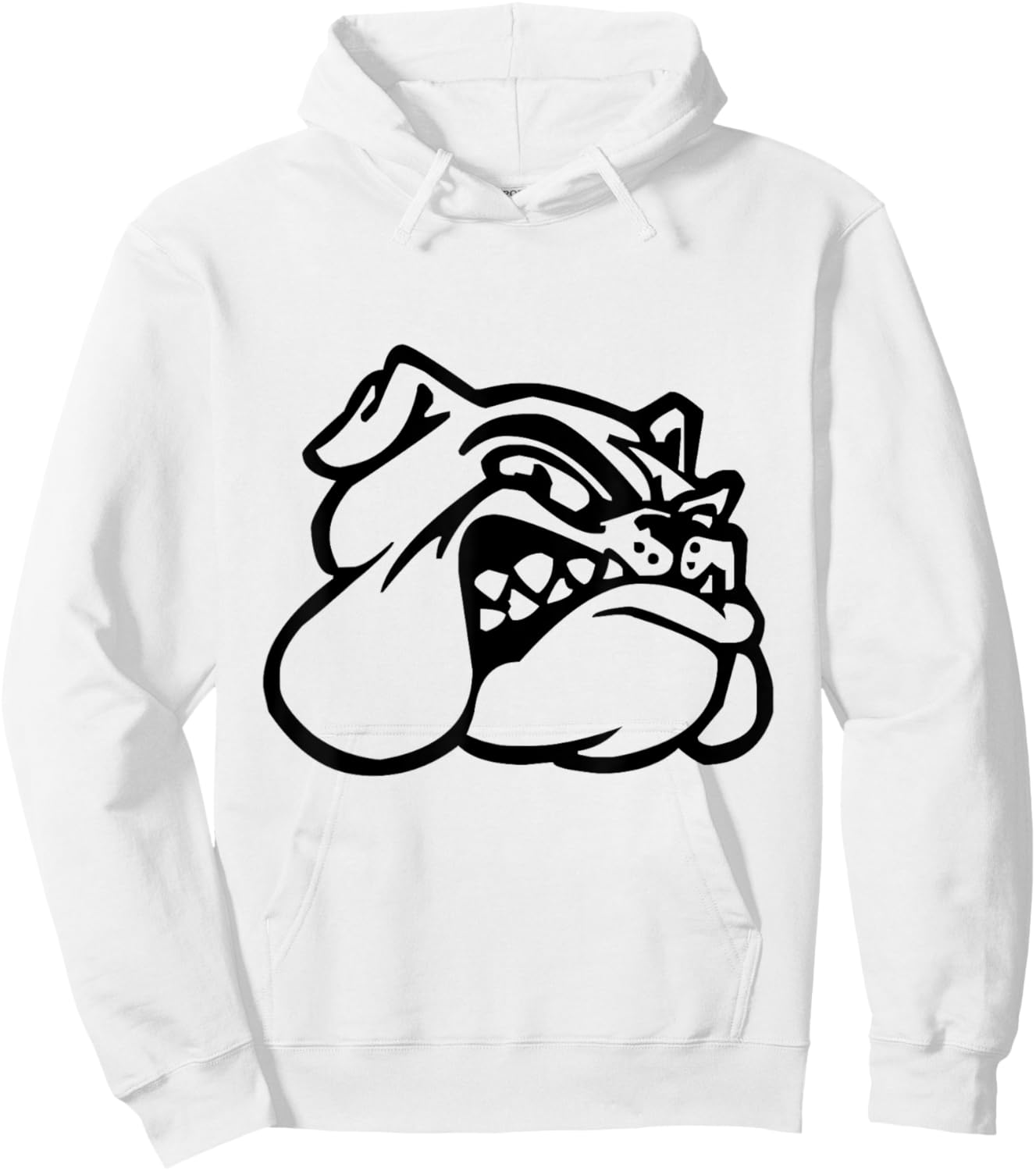 Growling Bulldog Hoodie - Hoodie | White