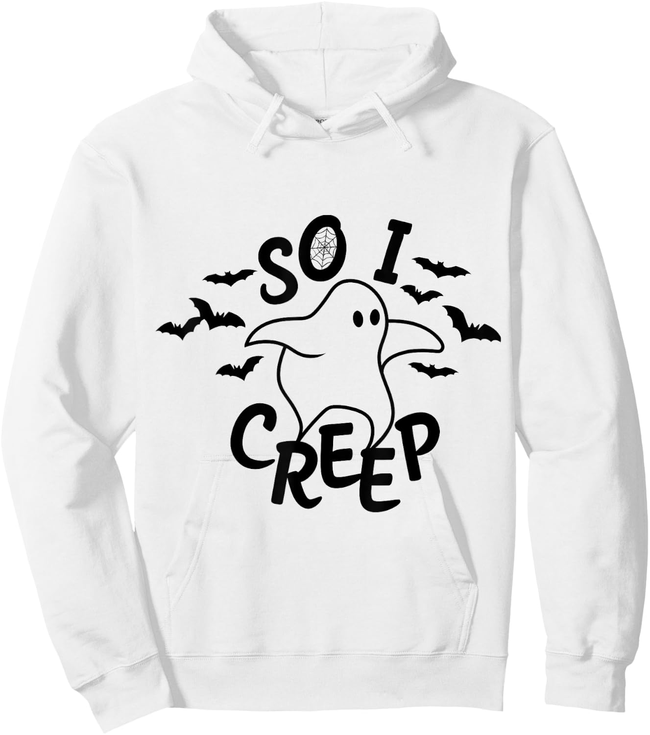So I Creep Halloween Shirt Funny Ghost Cute Spooky Season Hoodie - Hoodie | White