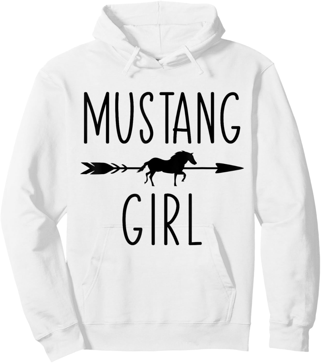 Equestrian Mustang Horse Girl Horses Lover Riding Racing Hoodie - Hoodie | White