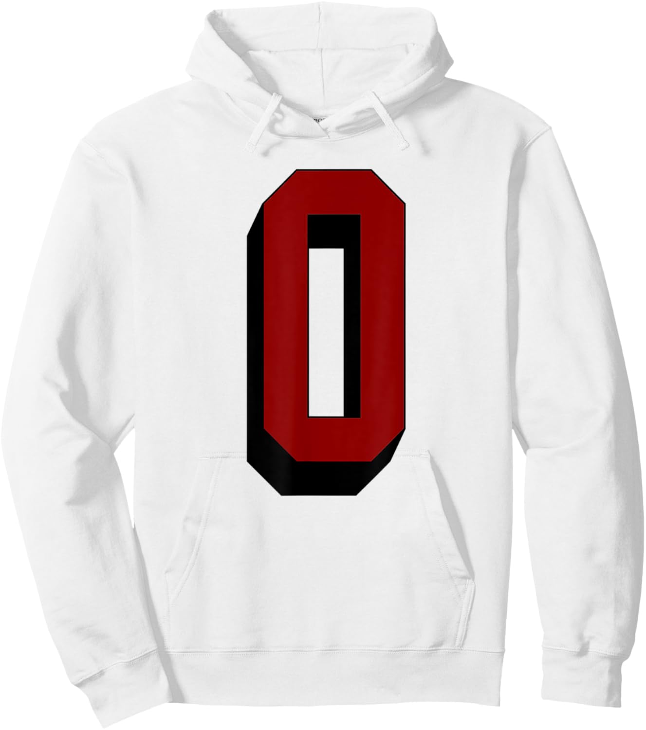 #0 Number 0 Varsity Fan Sports Team White Jersey Hoodie - Hoodie | White
