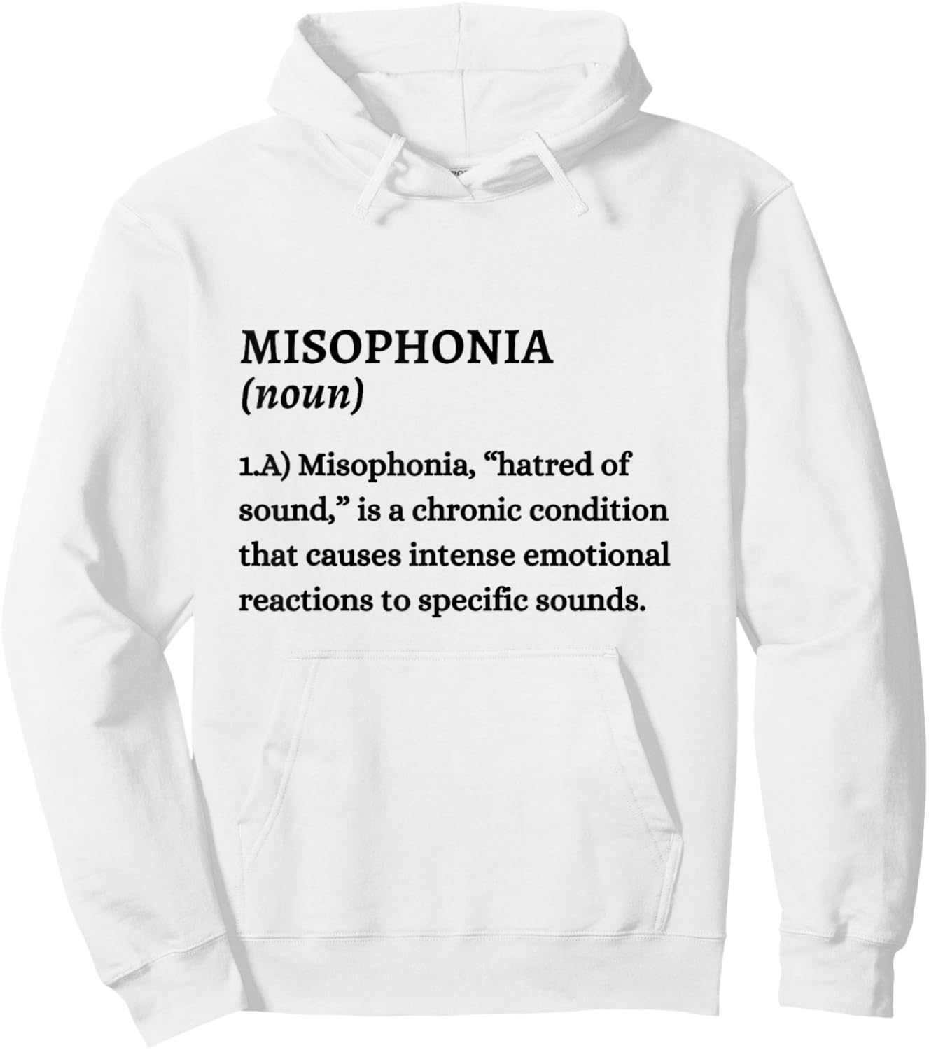 Misophony Definition Misophony Awareness Hoodie - Hoodie | White