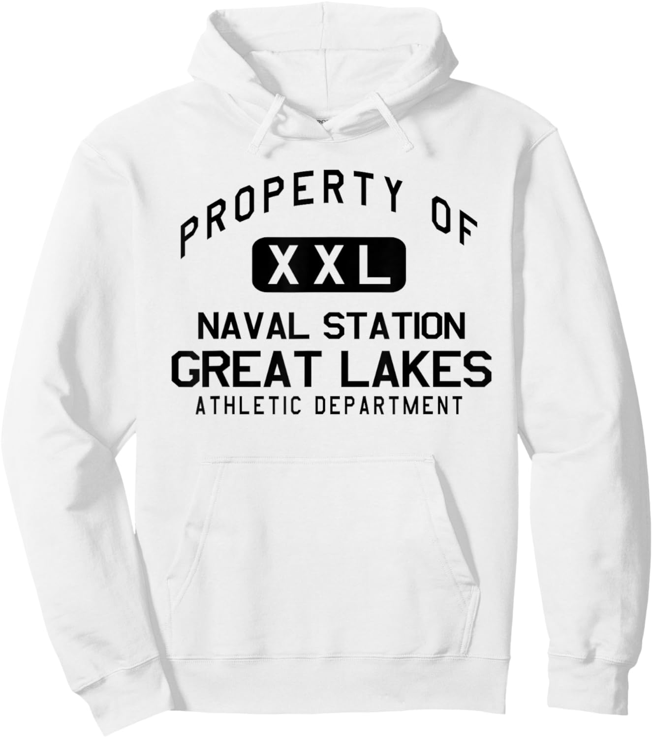 Property of Naval Station Great Lakes Athletic Department Hoodie - Hoodie | White