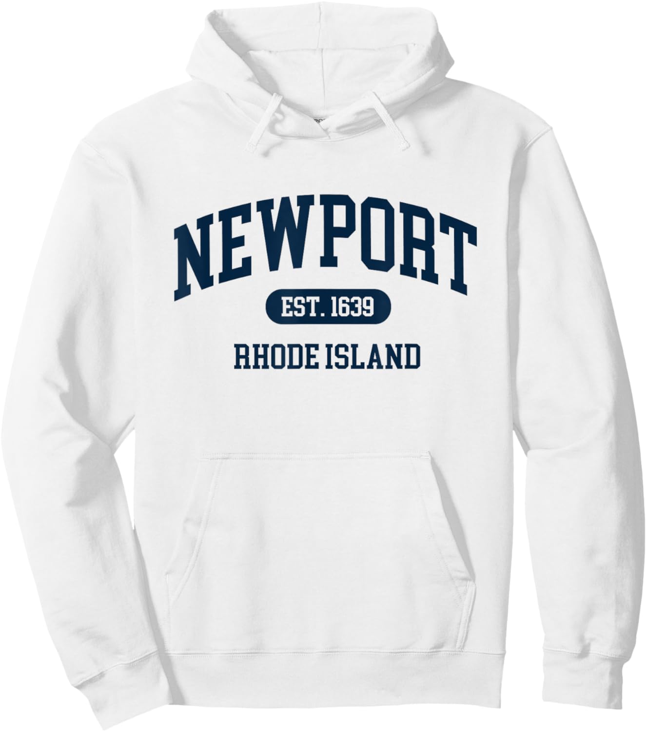 Vintage Newport Rhode Island Established 1639 retro souvenir Hoodie - Hoodie | White