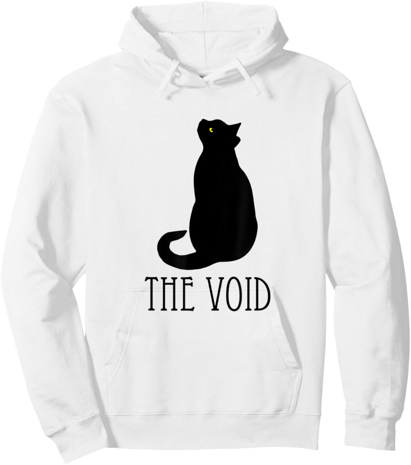 Black Cat The Void Funny Yellow Eye Kitty Cat Mom Dad Men Women Kids Hoodie - Hoodie | White