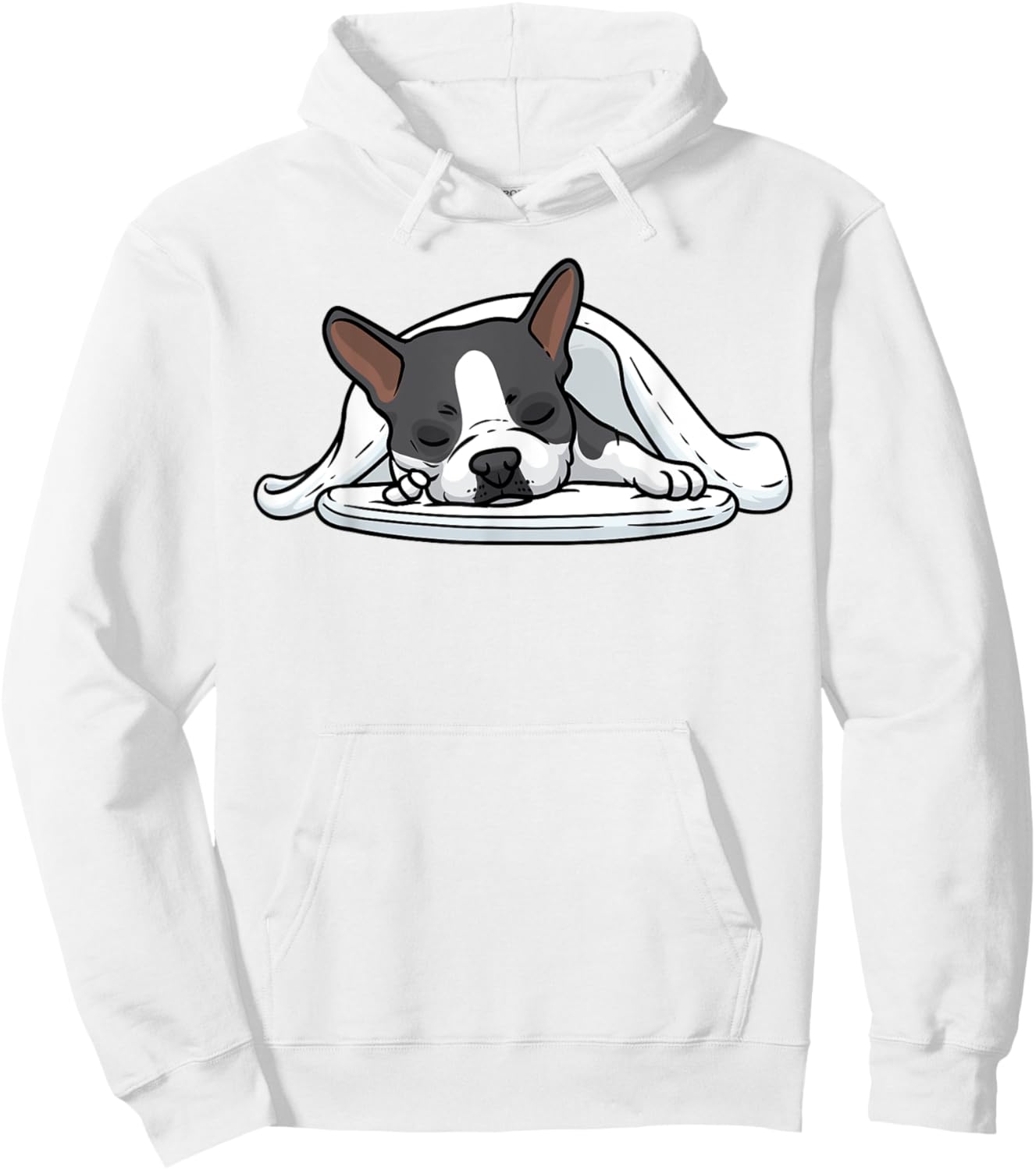 Boston Terrier Dog Official Sleeping Men Women Girls Kids Hoodie - Hoodie | White