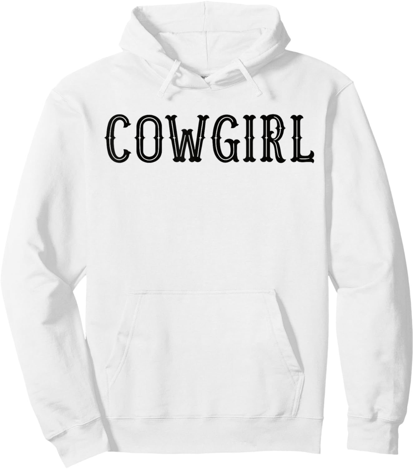 Design that says cowgirl on it Hoodie - Hoodie | White