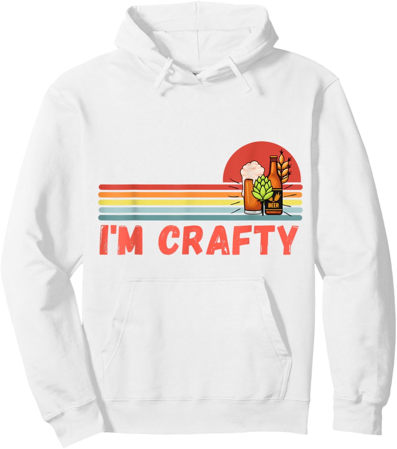 I'm Crafty Brew Craft Beer Shirts Women Vintage Hoodie - Hoodie | White