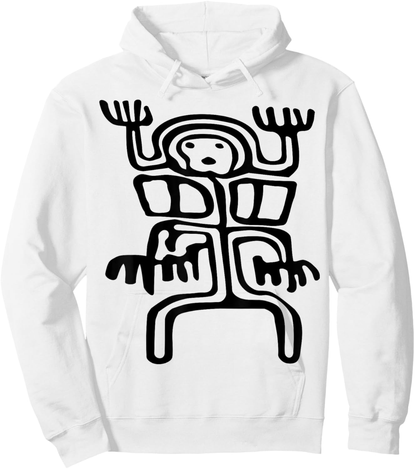 Petroglyph Ancient Cave Drawing Hoodie - Hoodie | White