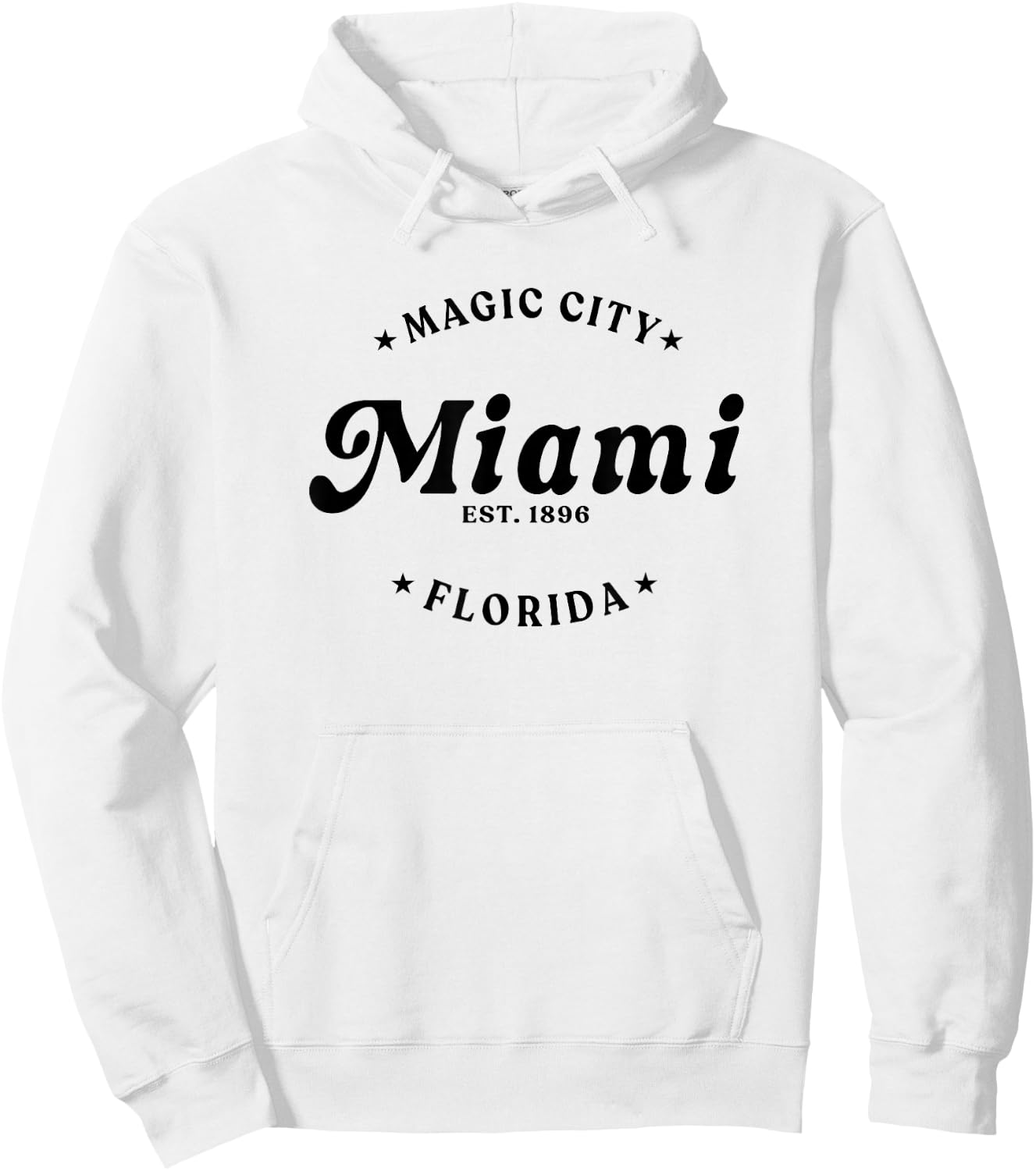 Retro Miami Florida Beach Souvenir Men Women Kids Hoodie - Hoodie | White