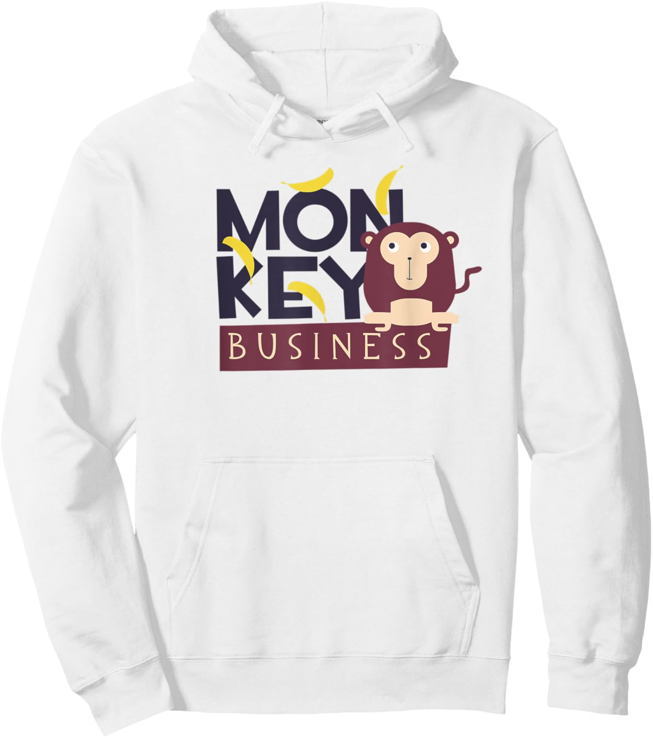 Monkey - Monkey Business - Bananas - Fun - Gift Hoodie - Hoodie | White