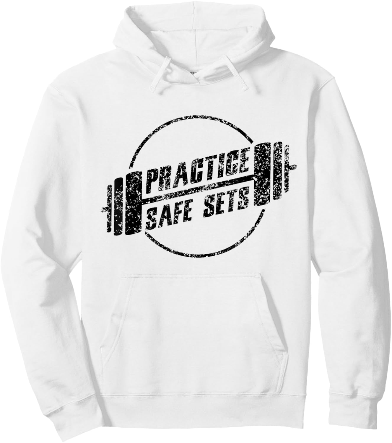 Practice Safe Sets Workout Fitness Motivation Gym Training Hoodie - Hoodie | White