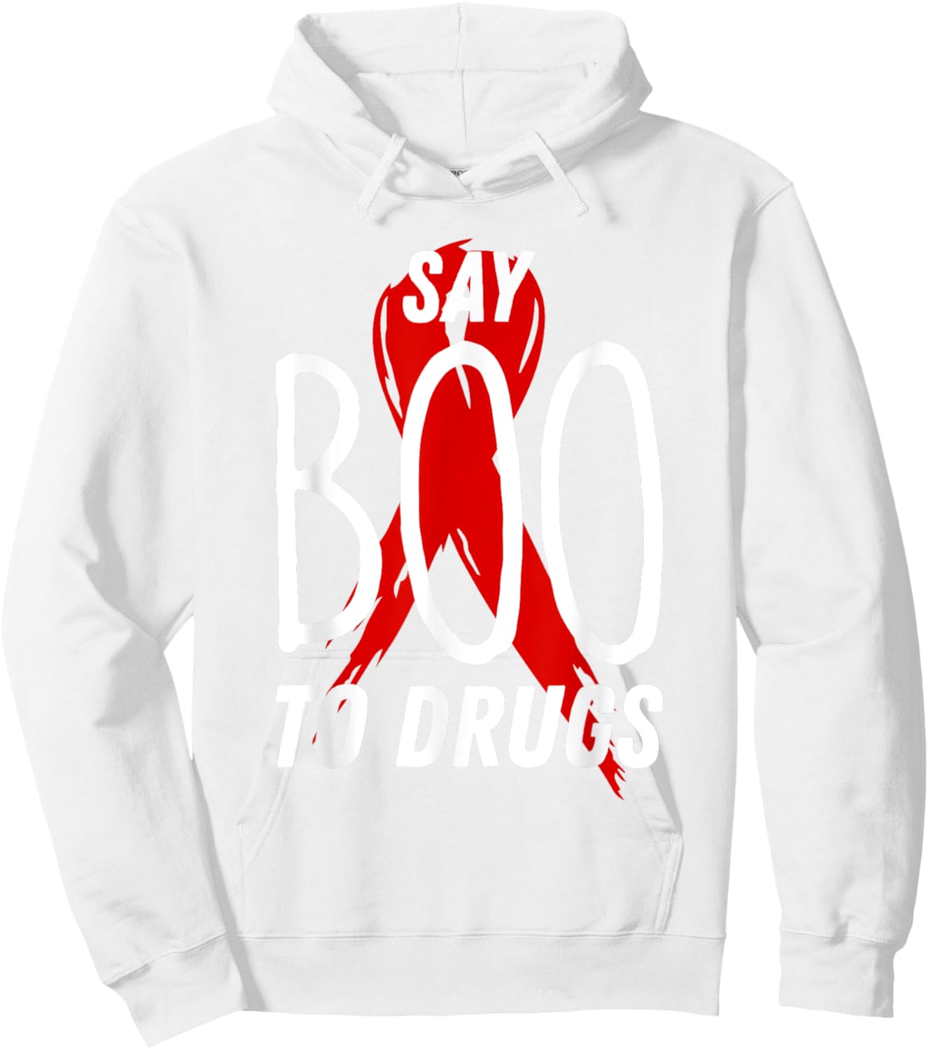 Red Ribbon Week Say BOO To Say Yes To Halloween Hoodie - Hoodie | White