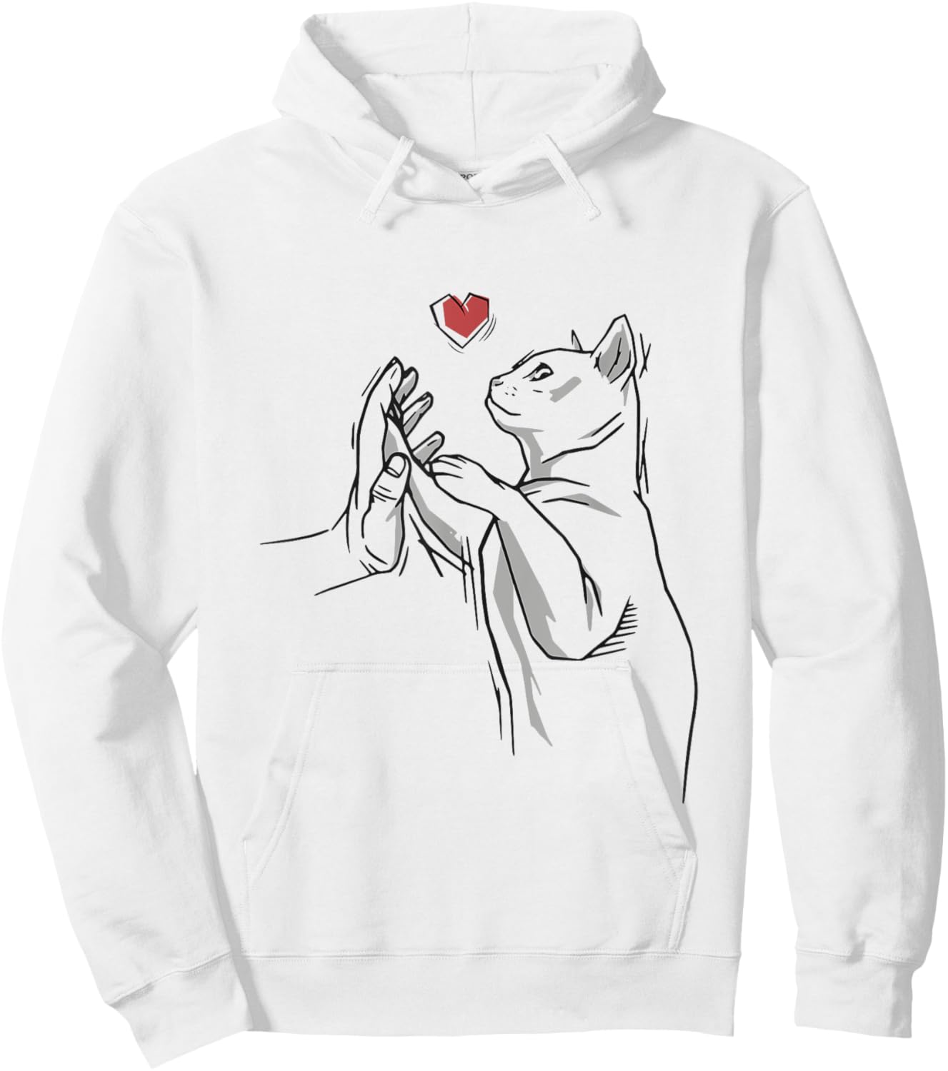 Cat Pet Cat Motif Women Cat Hoodie - Hoodie | White