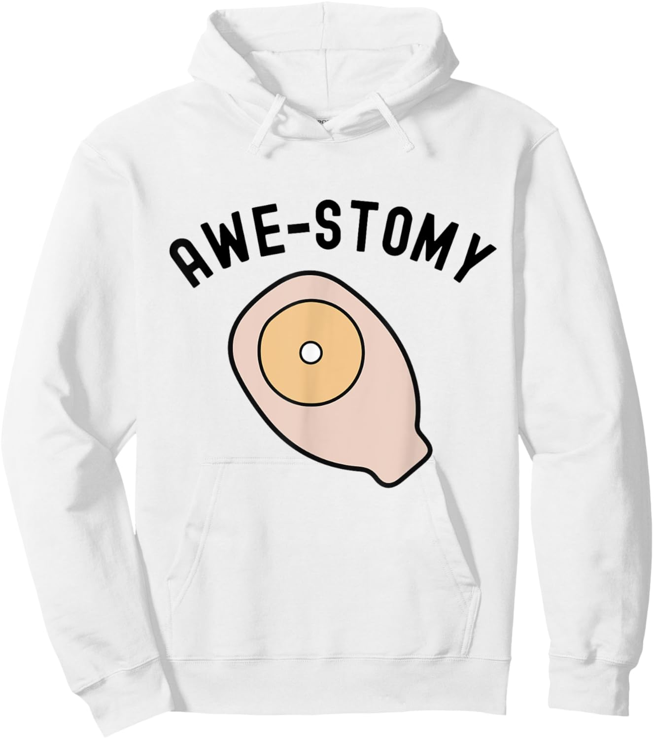 Awestomy Awesome Ostomy Patient Ostomate Motivational Gift Hoodie - Hoodie | White