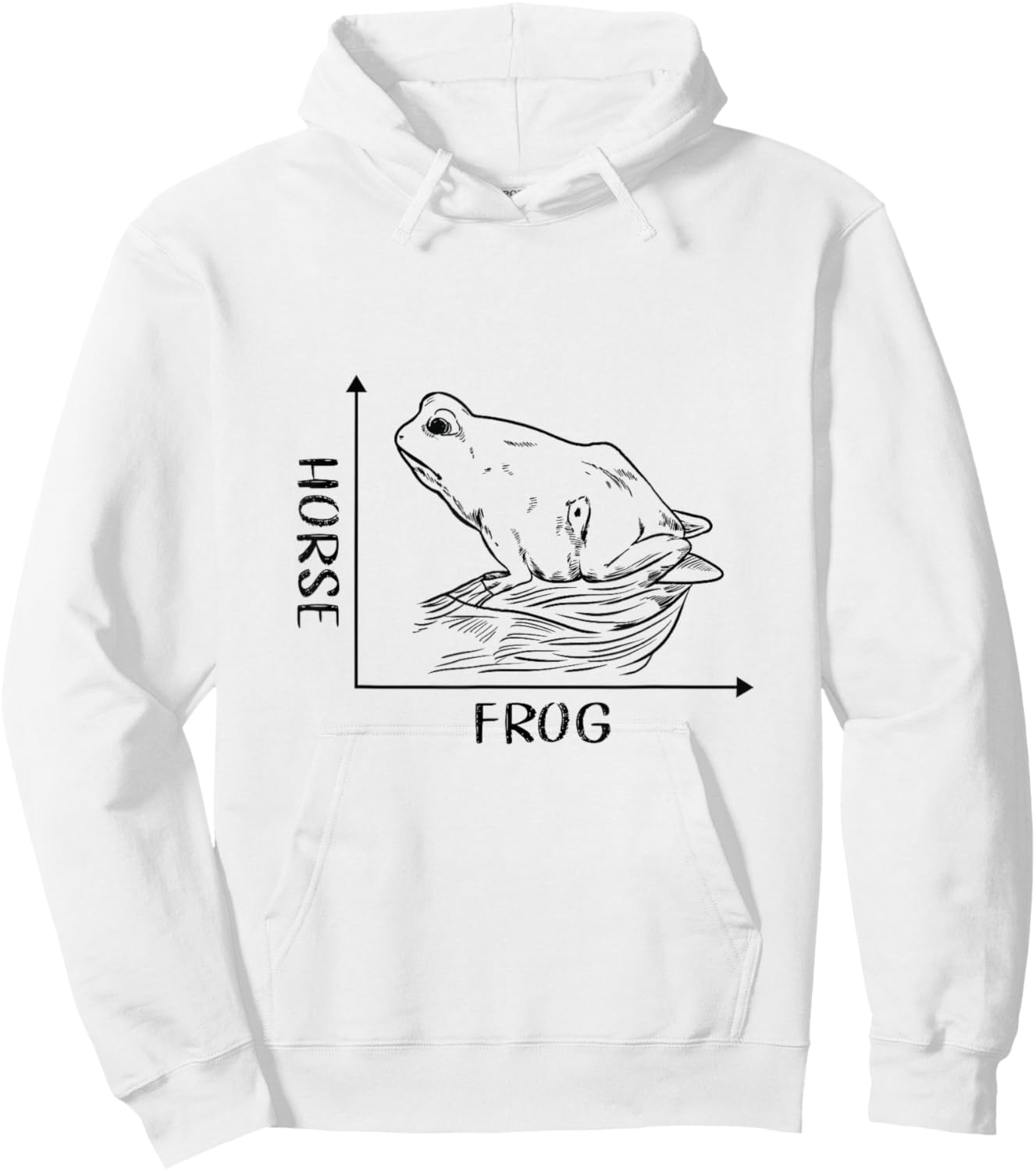 Frog Horse Optical Illusion Math Graph Drawing Philosopher Hoodie - Hoodie | White