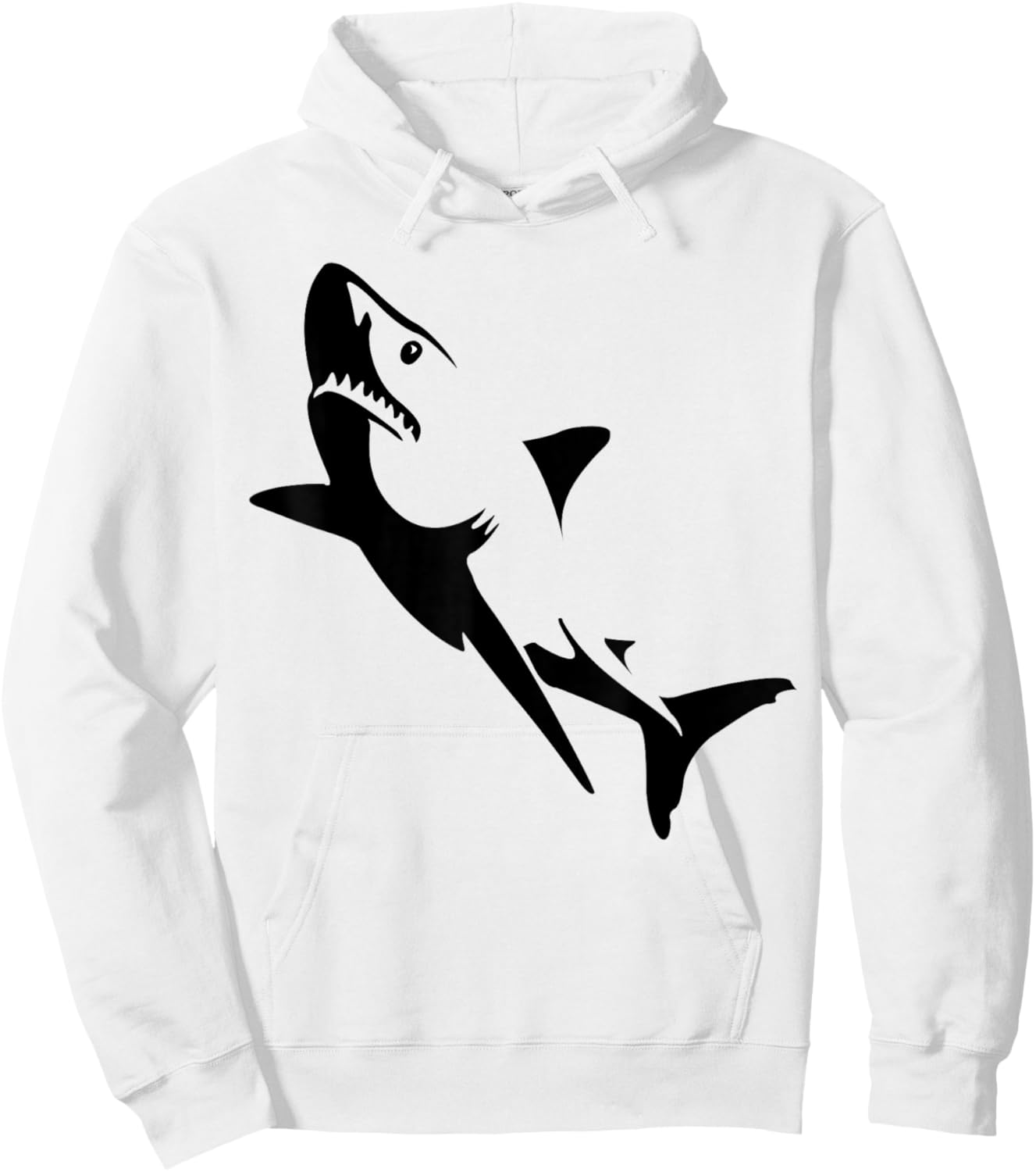 Great White Shark Attack Graphic Hoodie - Hoodie | White