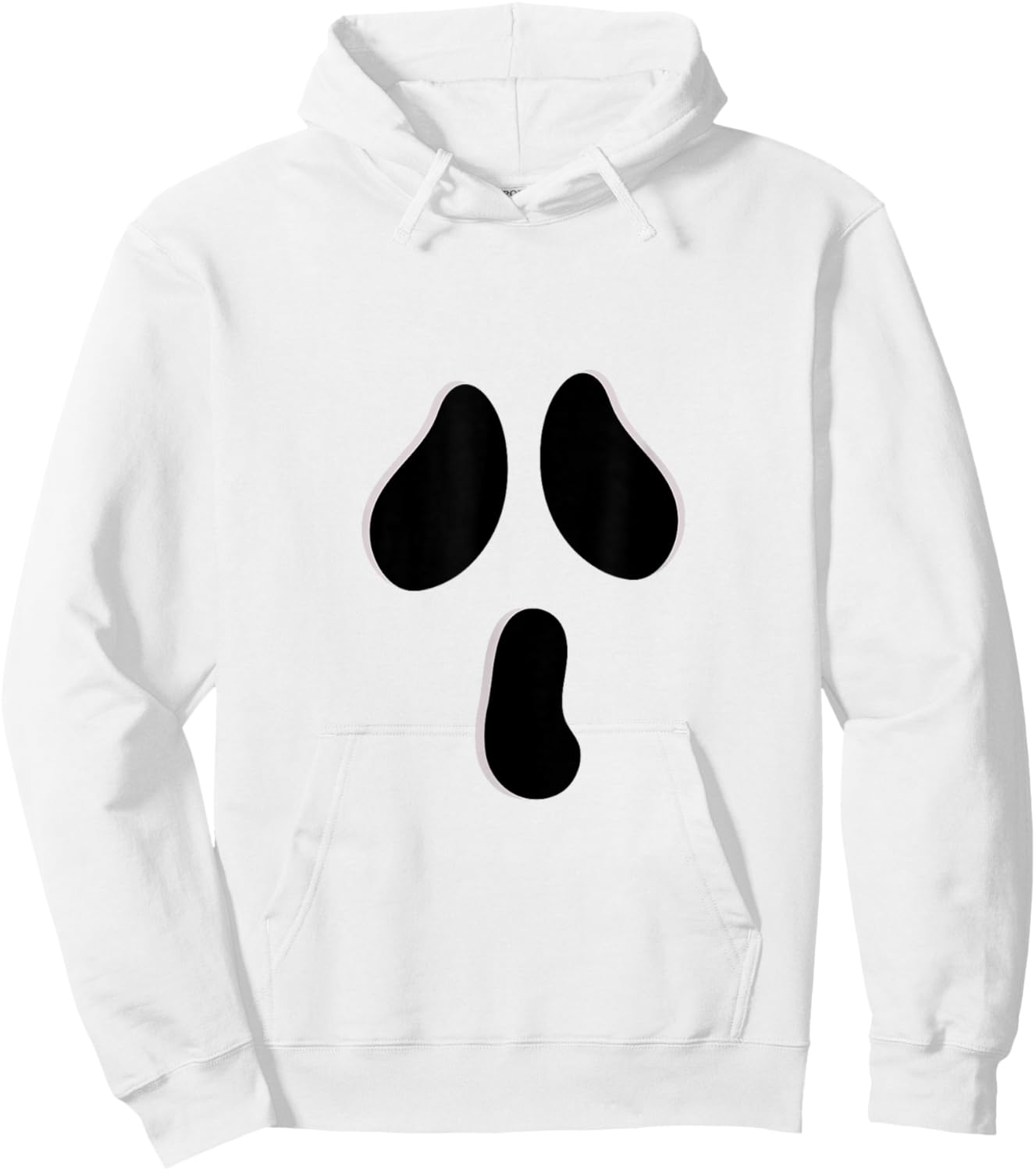 Halloween Cute Spooky White Ghost Face Shirt Costume Hoodie - Hoodie | White