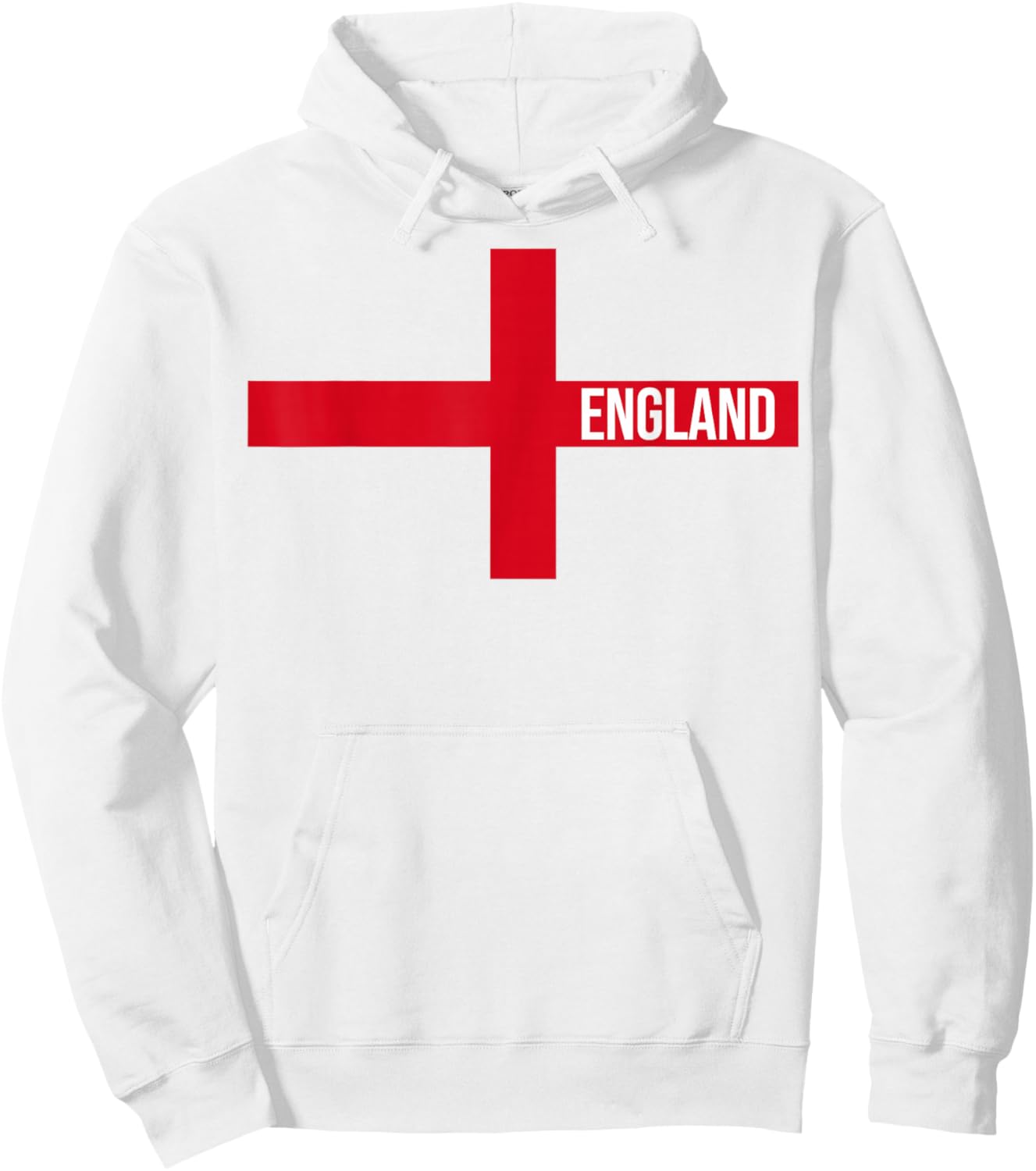 England Flag Saint George's Cross English Hoodie - Hoodie | White