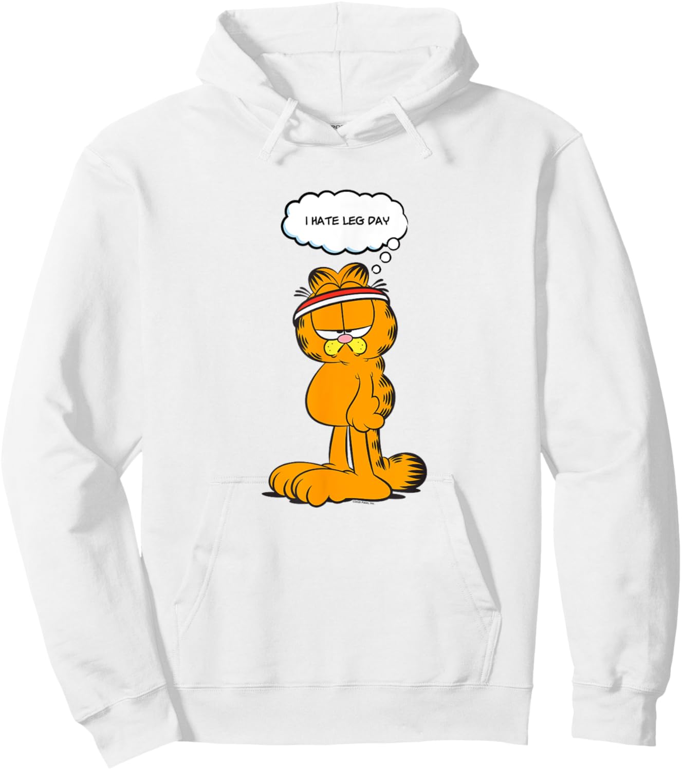 Garfield I Hate Legs Day Work Out Garfield Hoodie - Hoodie | White