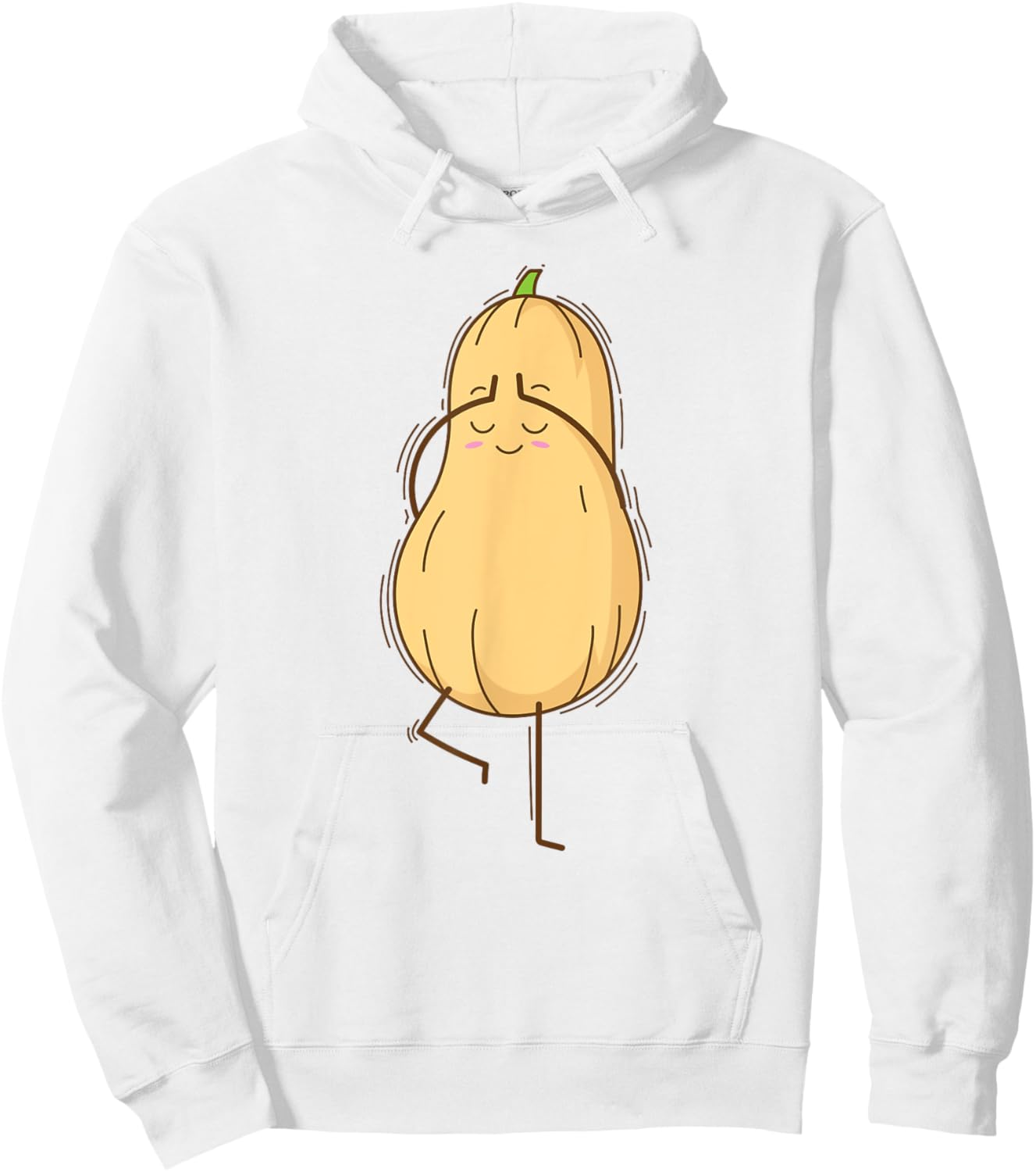 Butternut Squash doing Yoga Hoodie - Hoodie | White