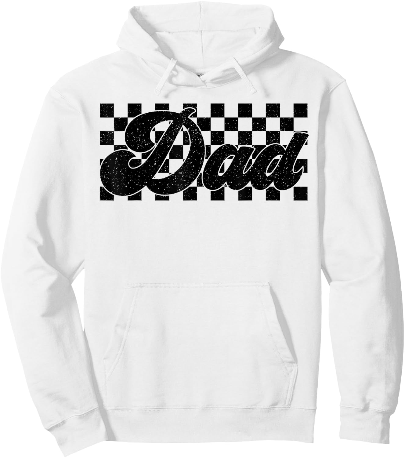 Funny Retro Checkered Dad For Father's Fatherhood ,Dad Life Hoodie - Hoodie | White