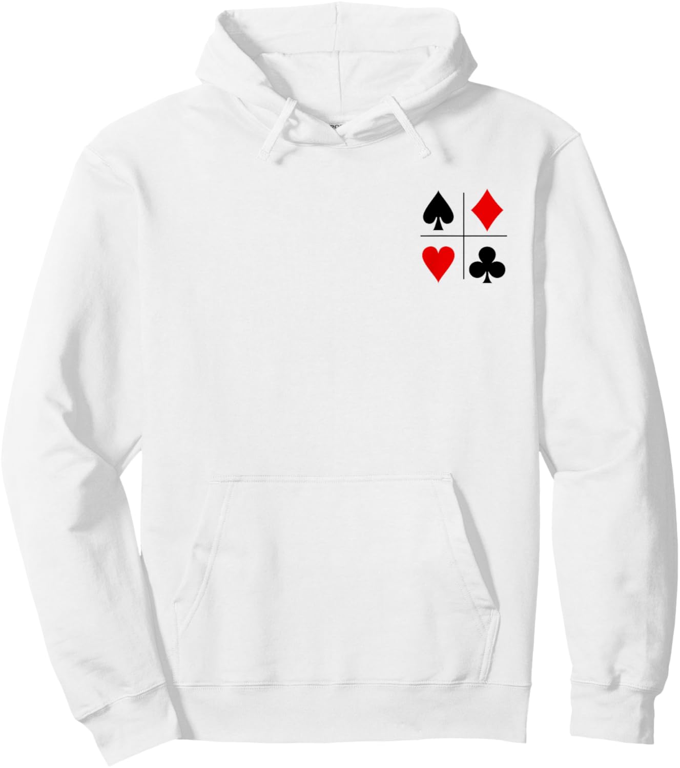 Diamonds Spades Hearts Clubs Playing Card Suits Poker Hoodie - Hoodie | White