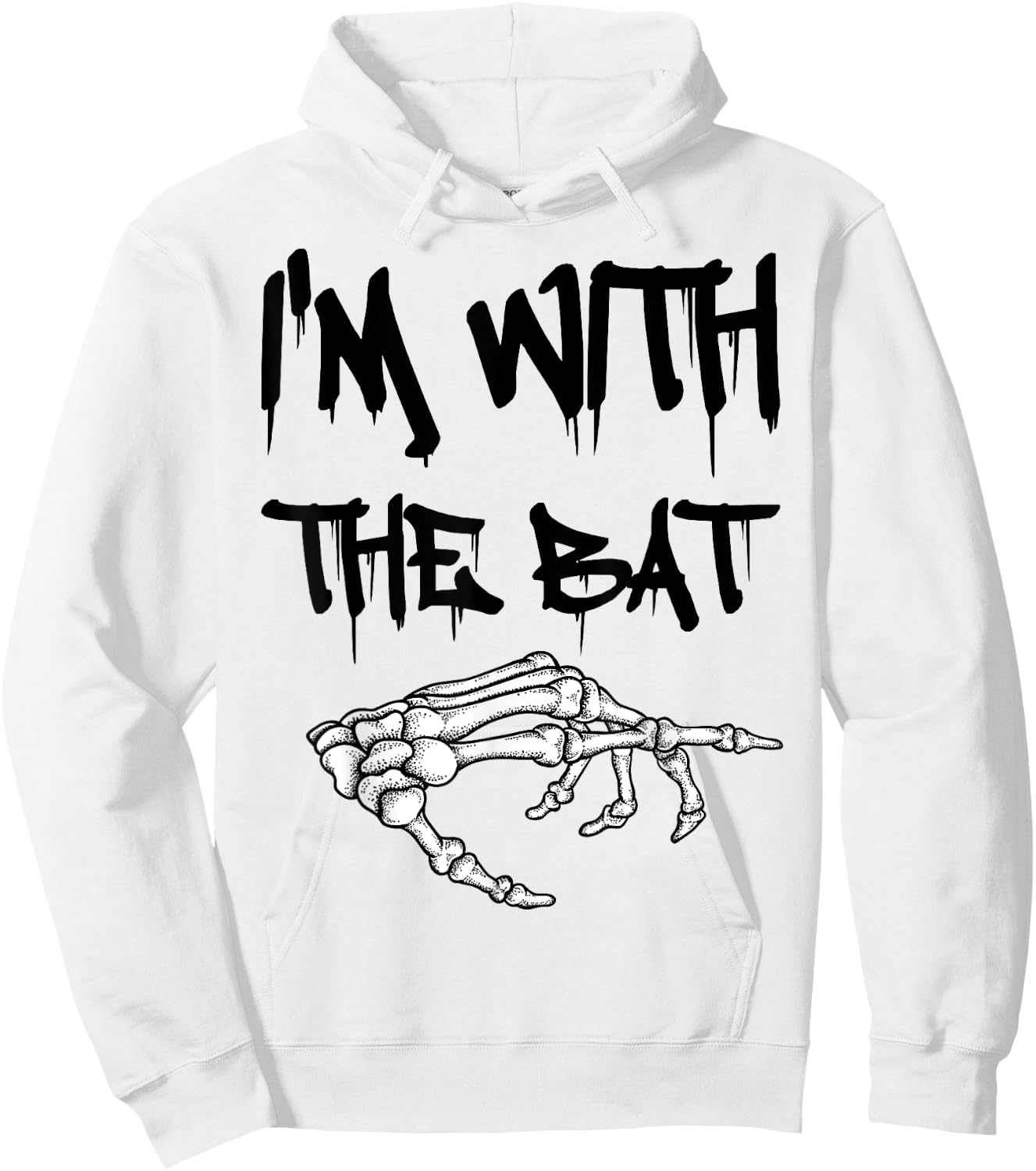 I'm with the bat funny matching couple costume Halloween Hoodie - Hoodie | White