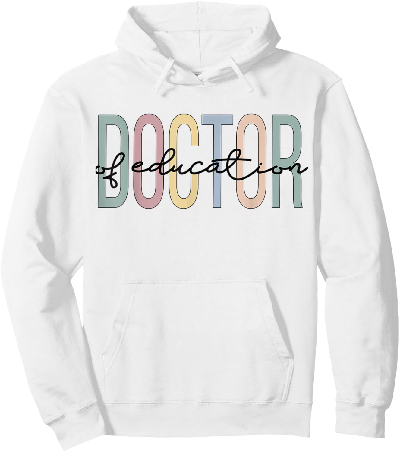 Ed.D Boho Doctor Of Education Hoodie - Hoodie | White