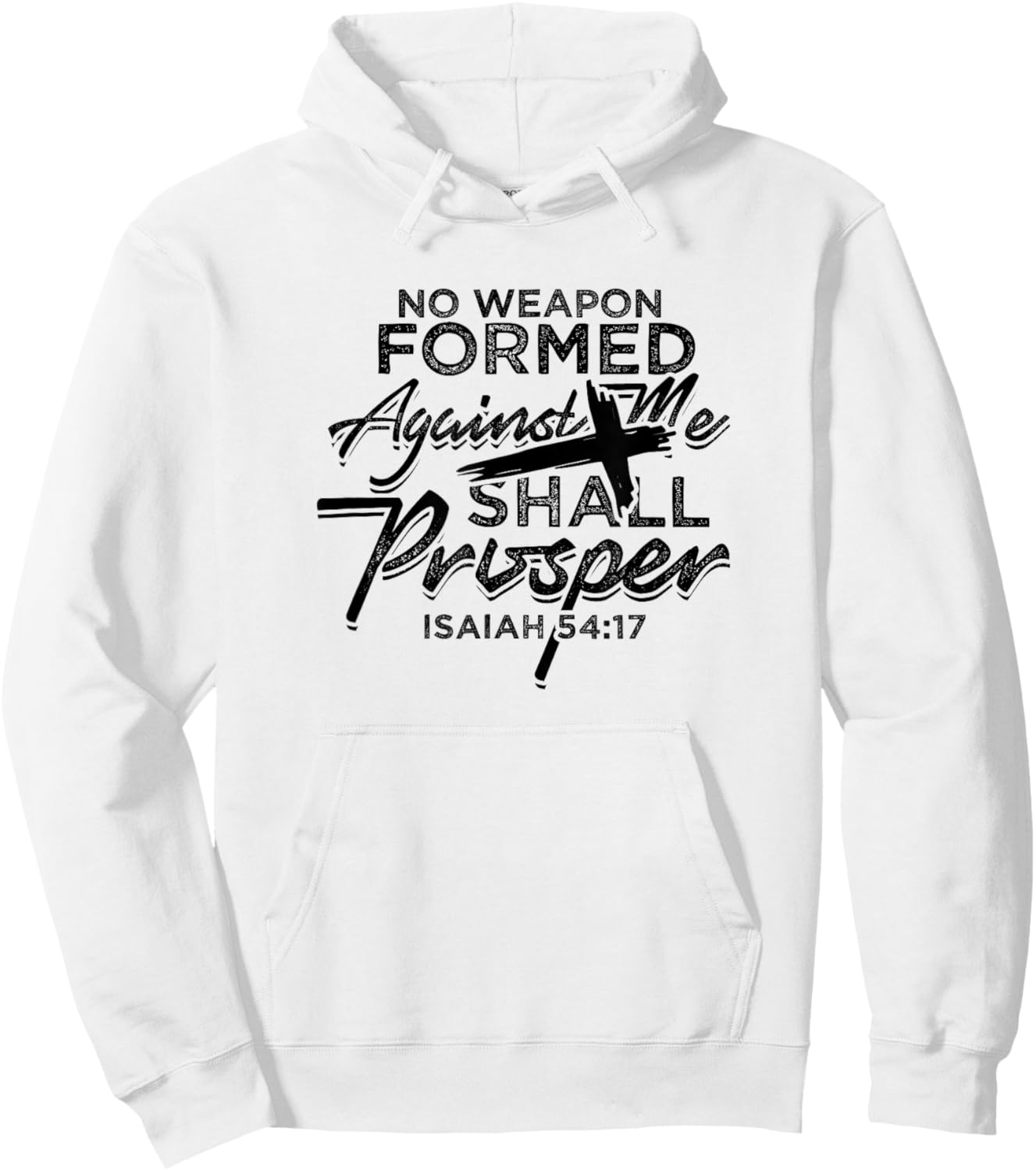 No Weapon Formed Against me shall prosper - Faith in church Hoodie - Hoodie | White