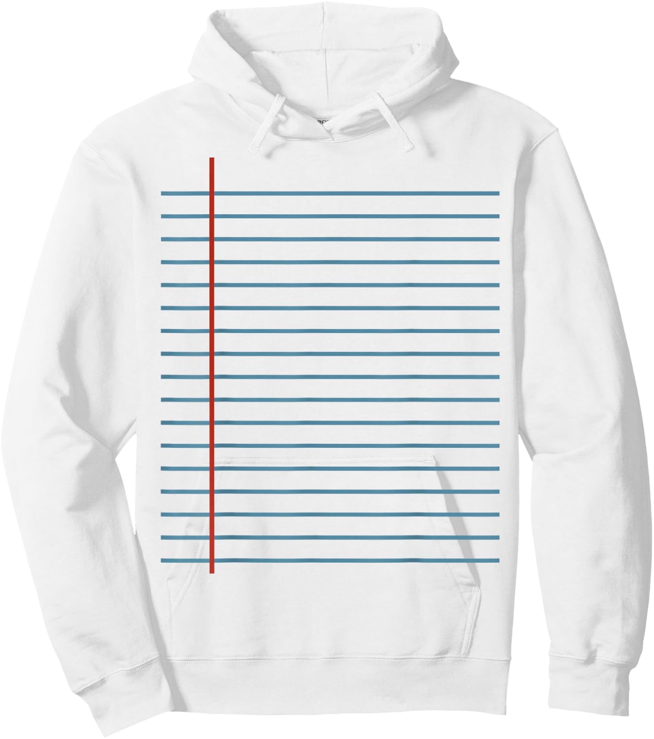 Lined Paper Notebook Funny School Student Costume Easy DIY Hoodie - Hoodie | White