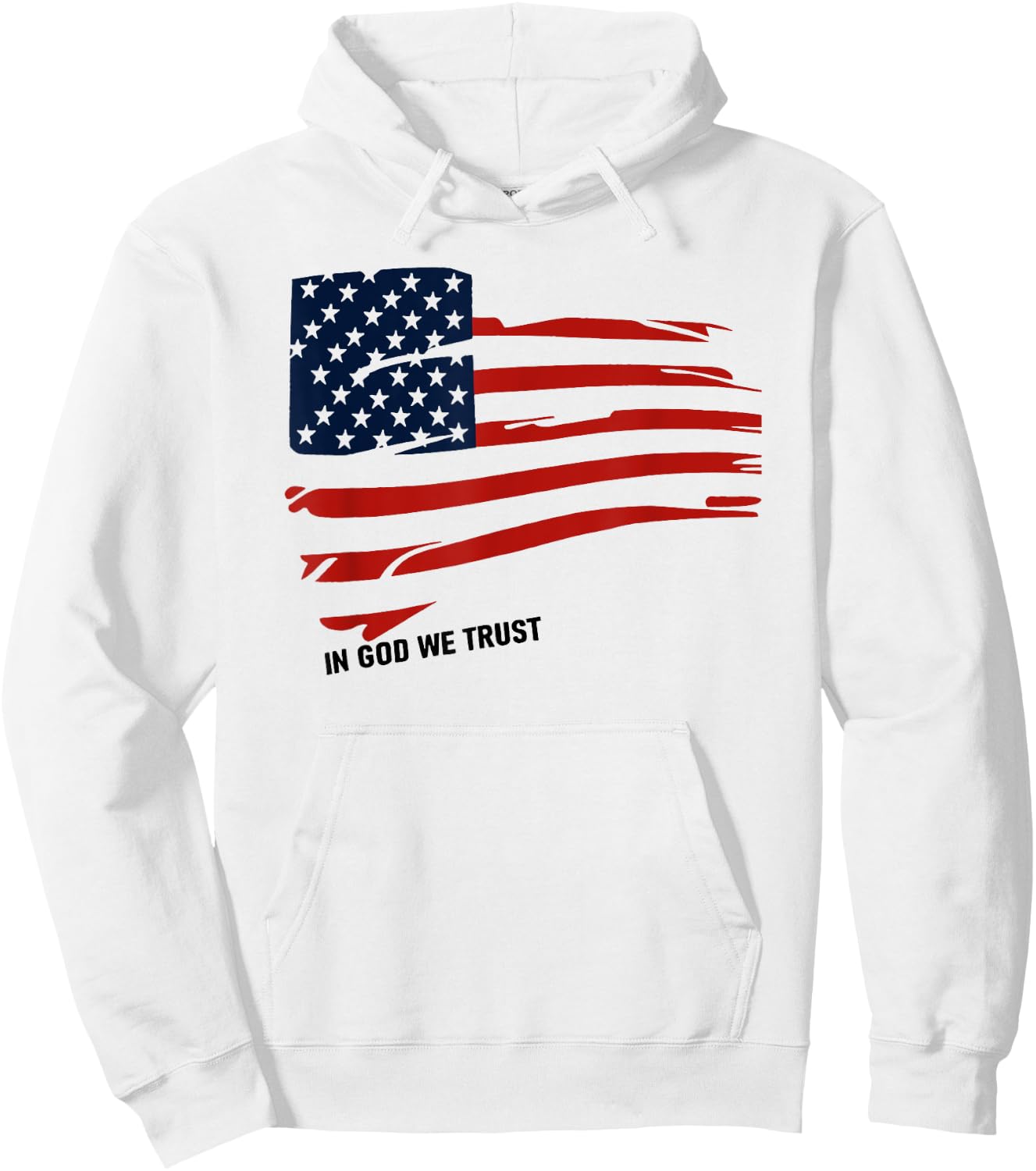 in god we trust american flag Women Men Hoodie - Hoodie | White