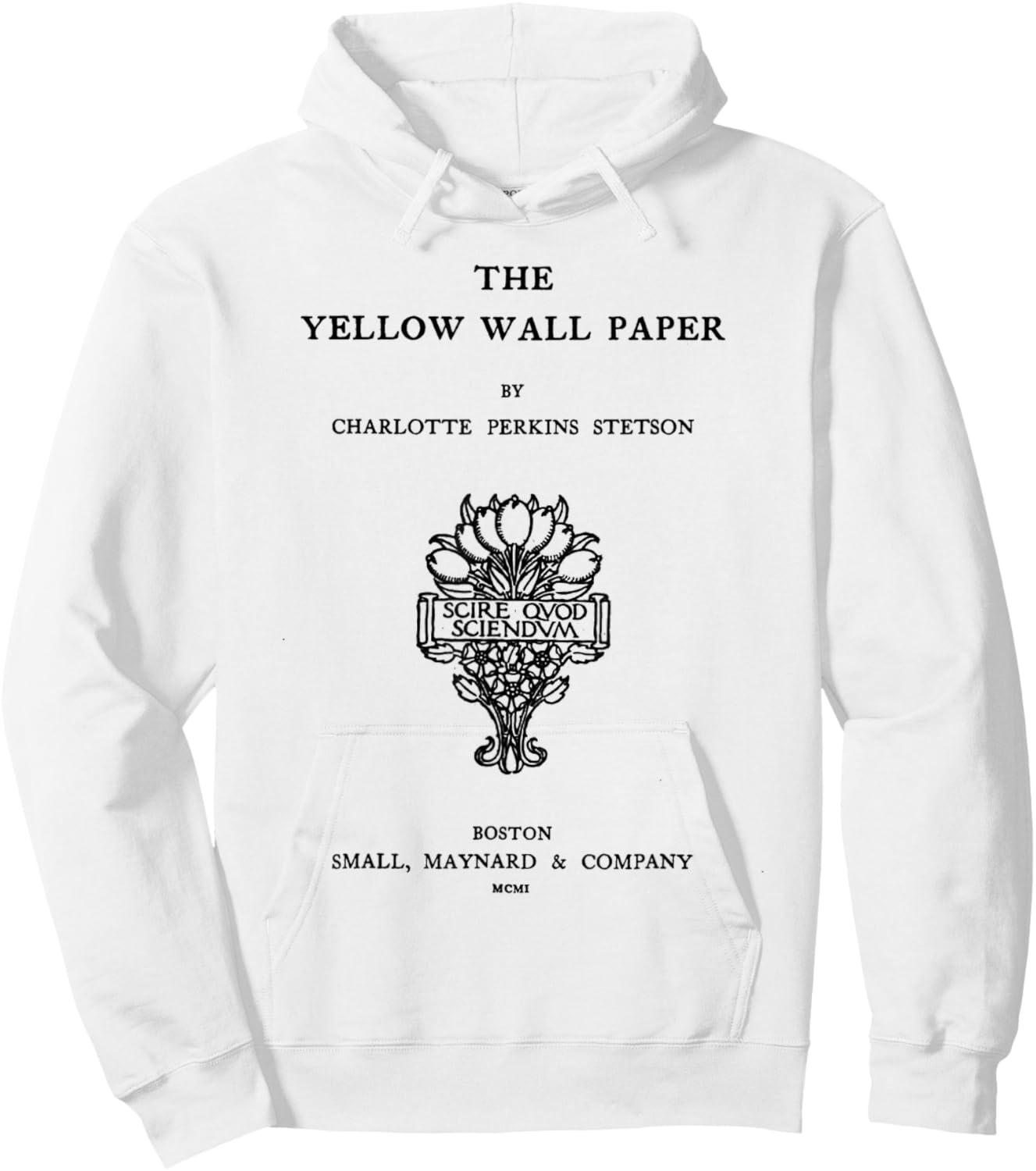 The Yellow Wallpaper Charlotte Perkins Stetson Title Page Hoodie - Hoodie | White