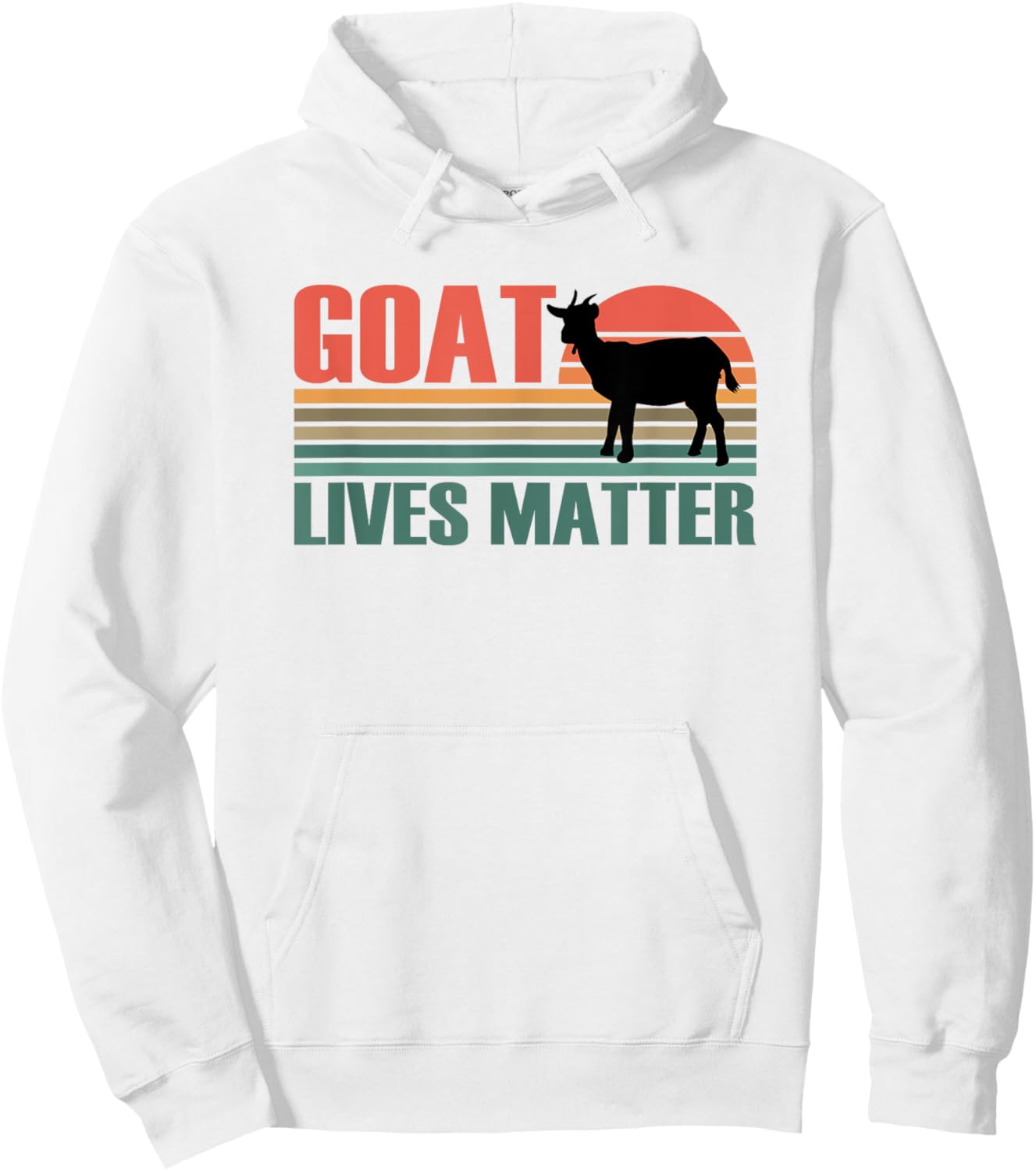 Funny Farmer Farming Farm Goats Goat Lives Matter Men Women Hoodie - Hoodie | White
