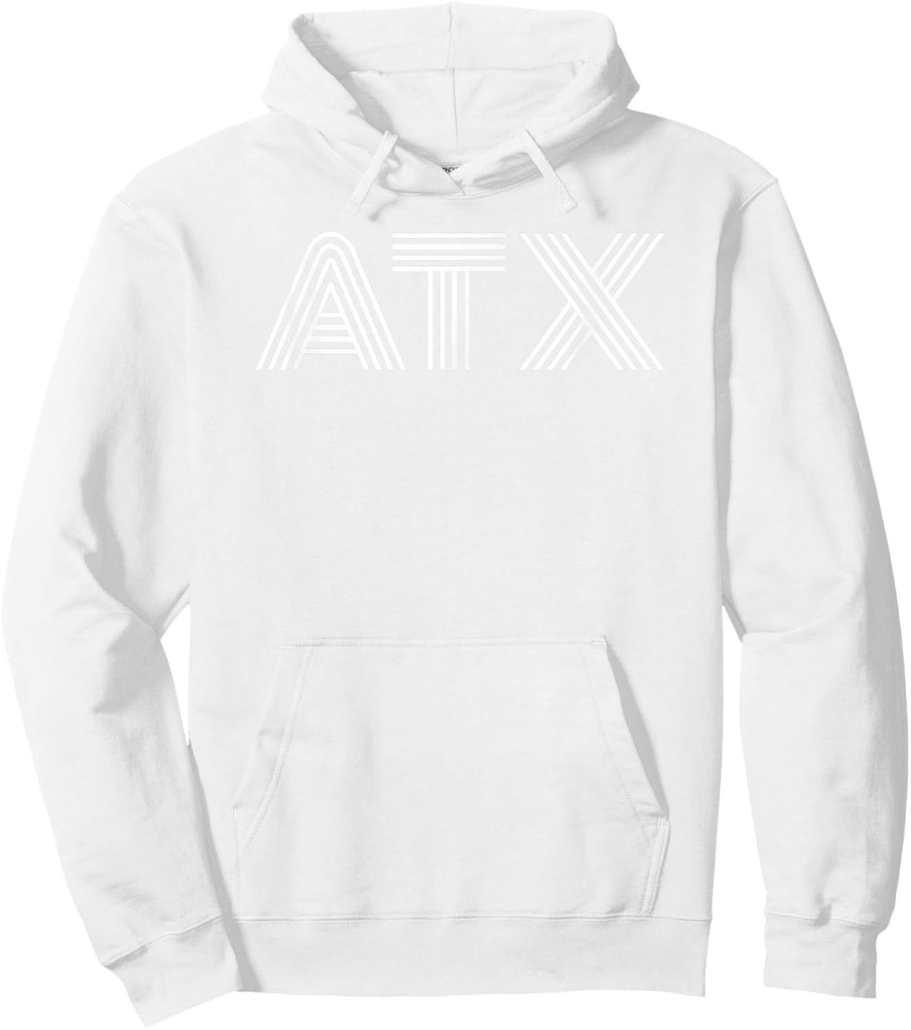 ATX/Austin TX Retro Design in White Hoodie - Hoodie | White