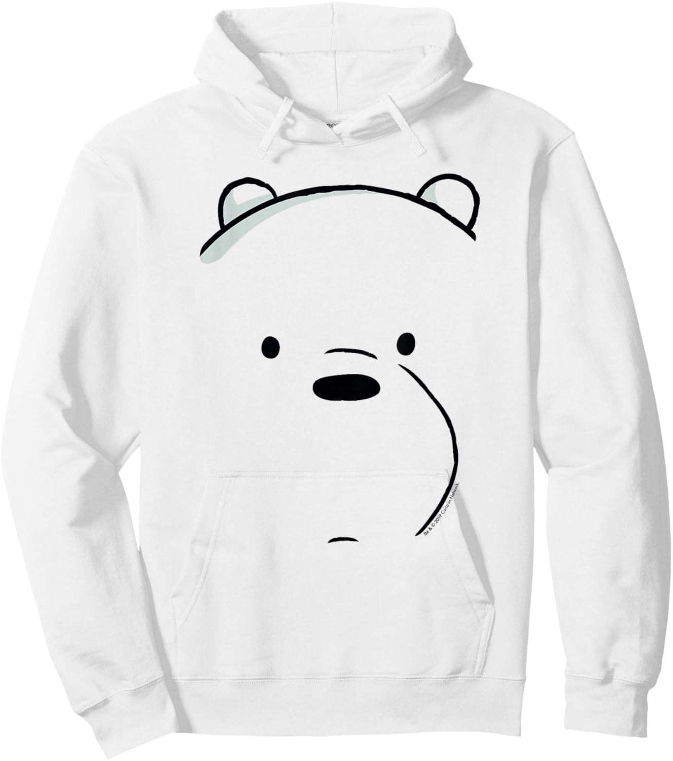 We Bare Bears Ice Bear Big Face Hoodie - Hoodie | White
