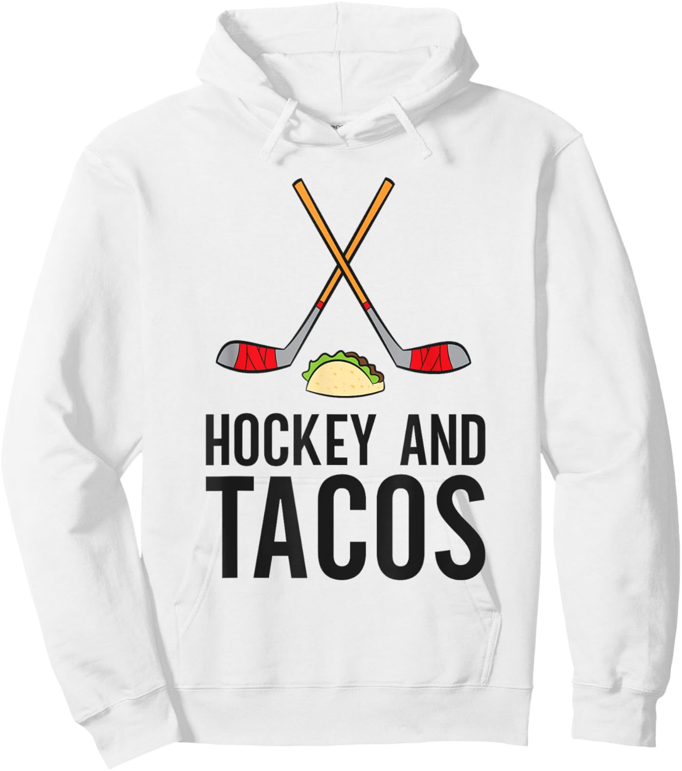 Hockey And Tacos Love Ice Hockeys Hoodie - Hoodie | White