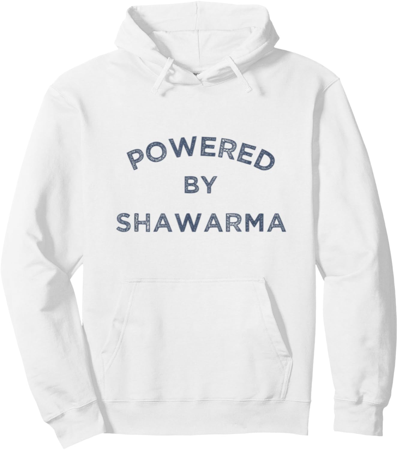 Powered By Shawarma Arab Food Middle East Grill Falafel Gym Hoodie - Hoodie | White