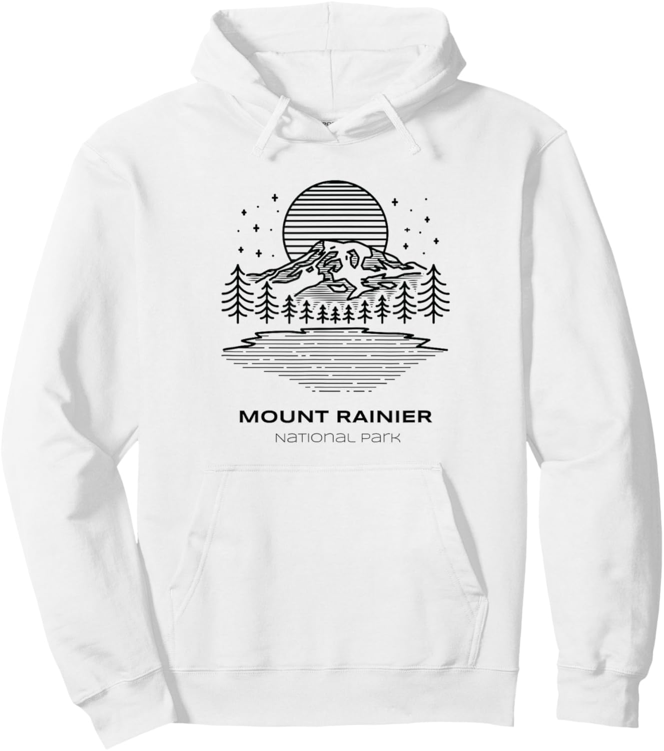 Vintage Mount Rainier National Park Hike Hoodie - Hoodie | White