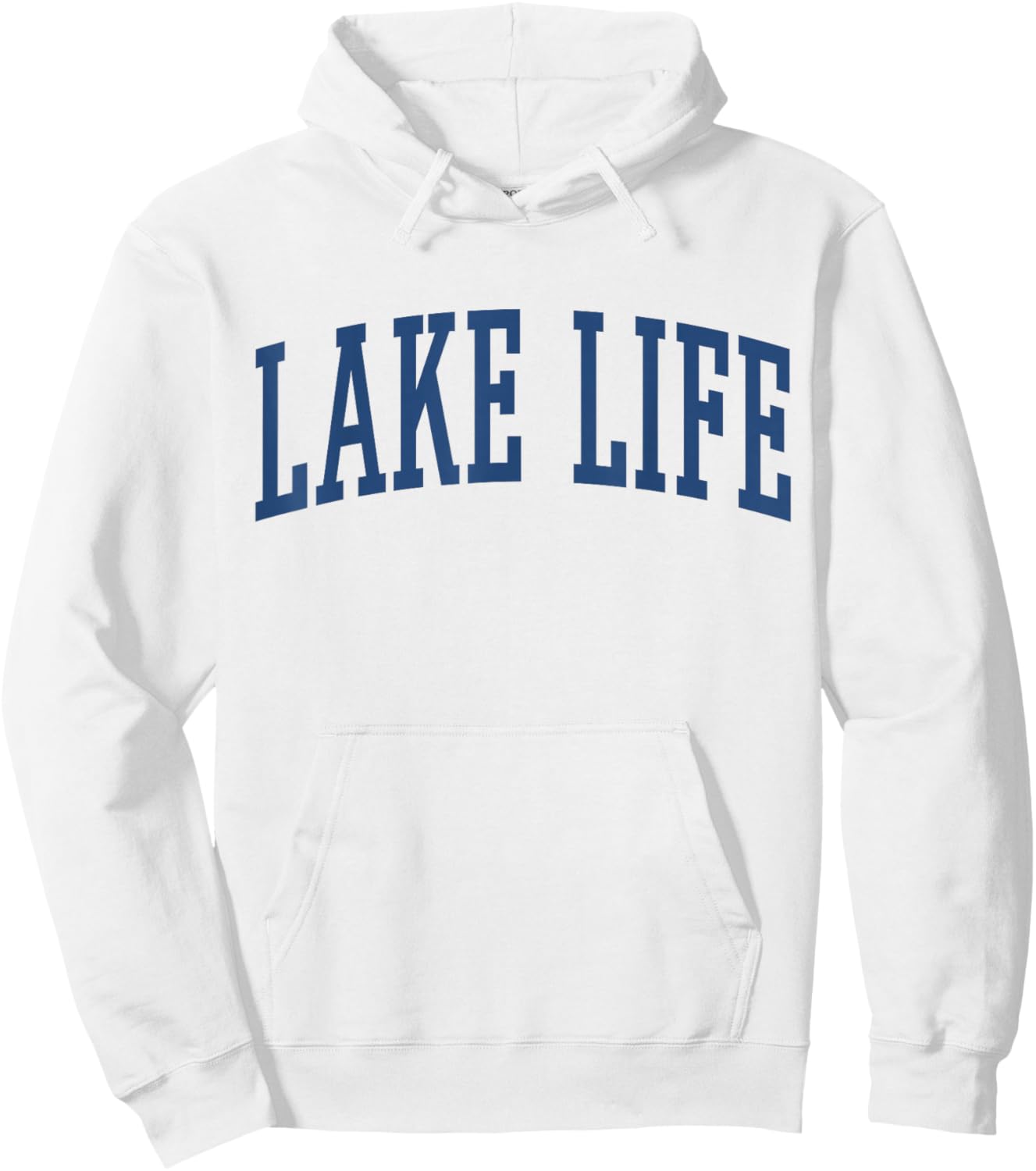 Classic Varsity Grey Lake Life Hoodie - Hoodie | White