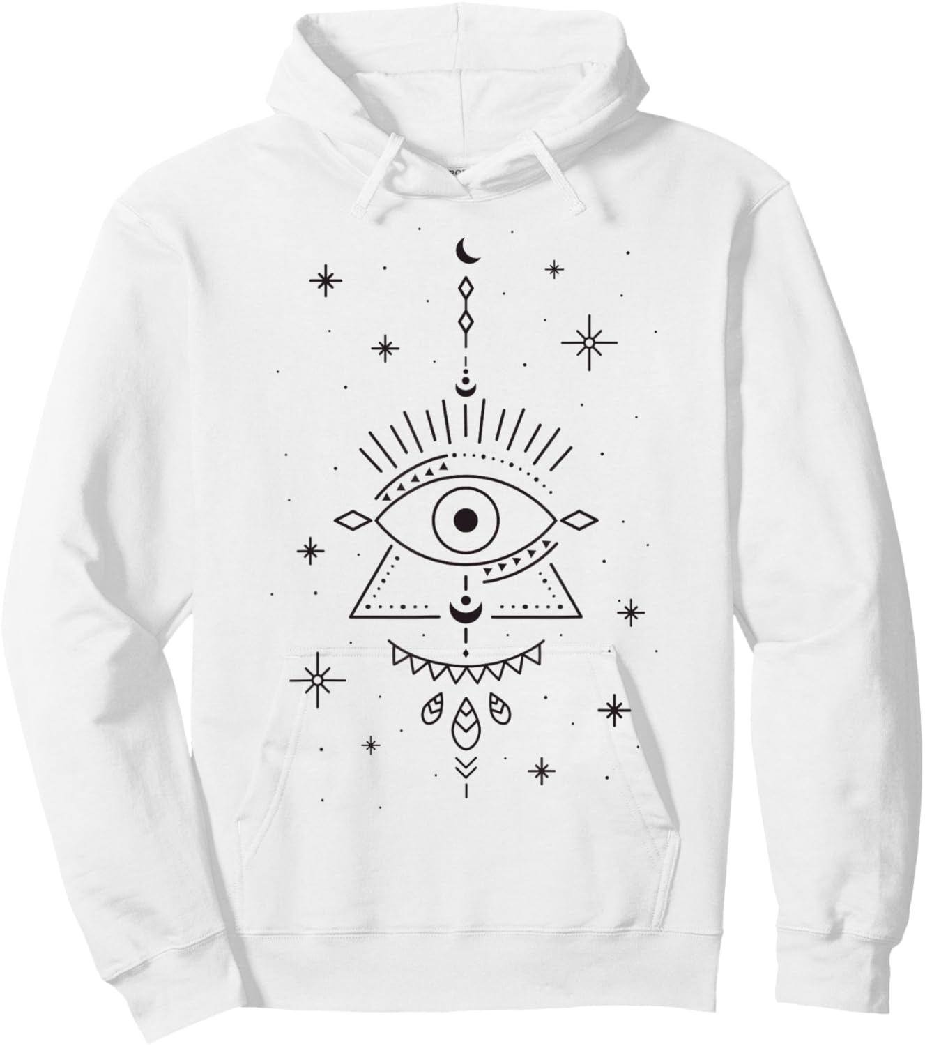 Seeing Eyes Yoga Evil Eye Yoga Evil Eye Curse Protection Hoodie - Hoodie | White