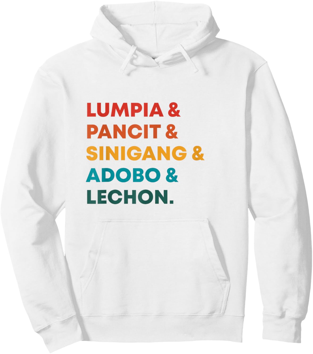 Retro Lumpia Pancit Sinigang Adobo And Lechon Filipino Food Hoodie - Hoodie | White