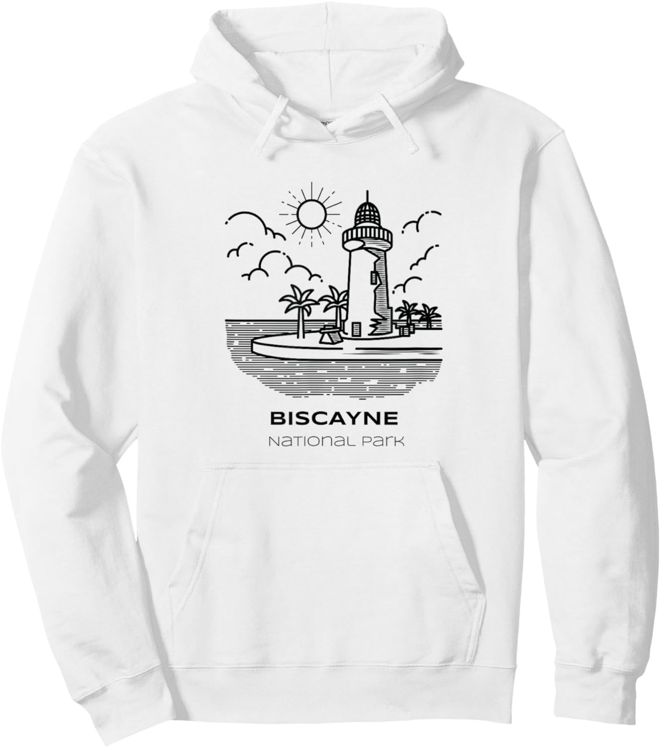 Vintage Biscayne National Park Hike Hoodie - Hoodie | White