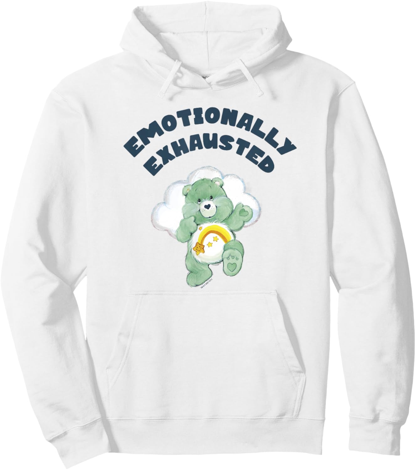 Care Bears Wish Bear Emotionally Exhausted Cloudy Poster Hoodie - Hoodie | White
