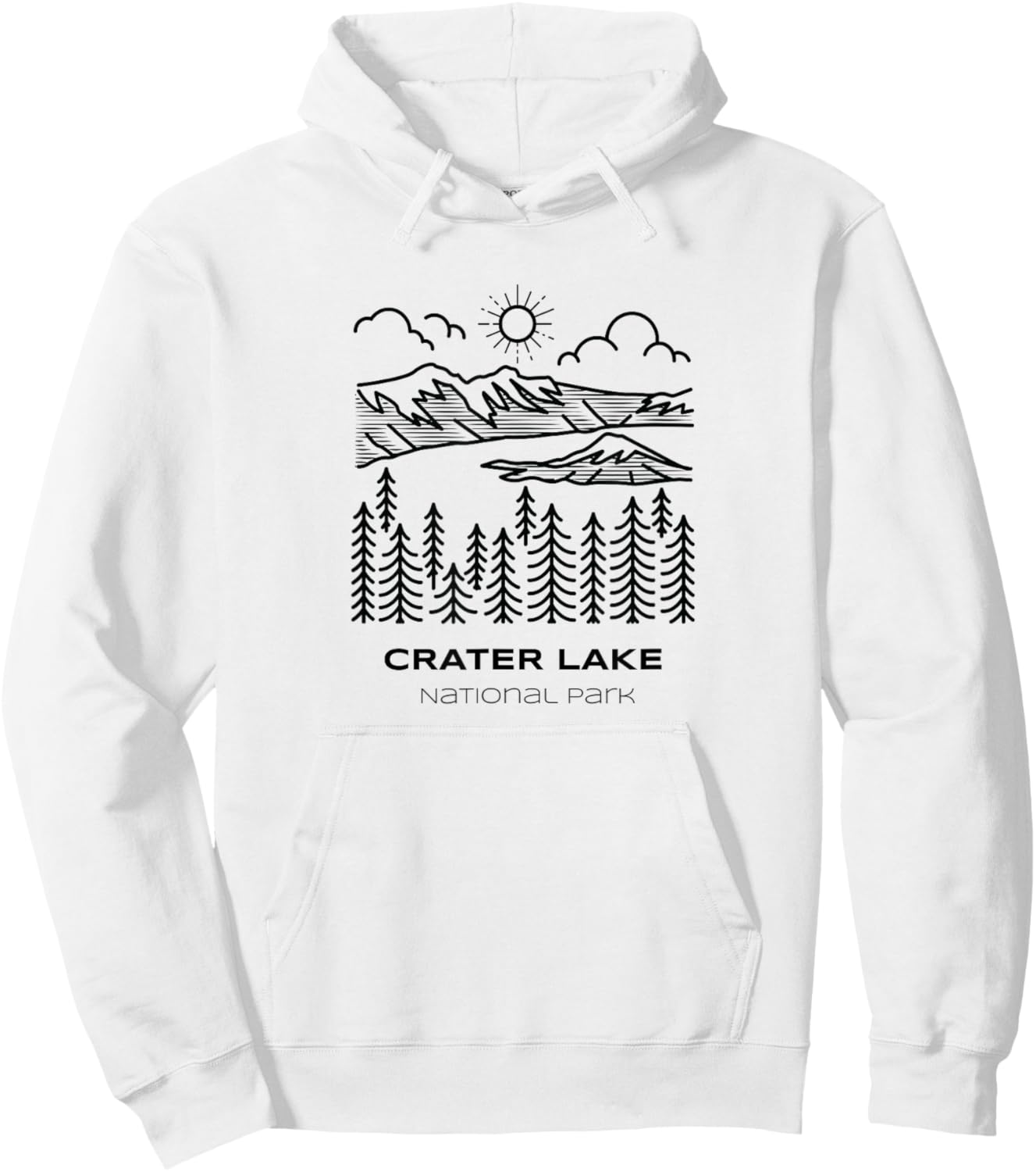 Vintage Crater Lake National Park Hike Hoodie - Hoodie | White