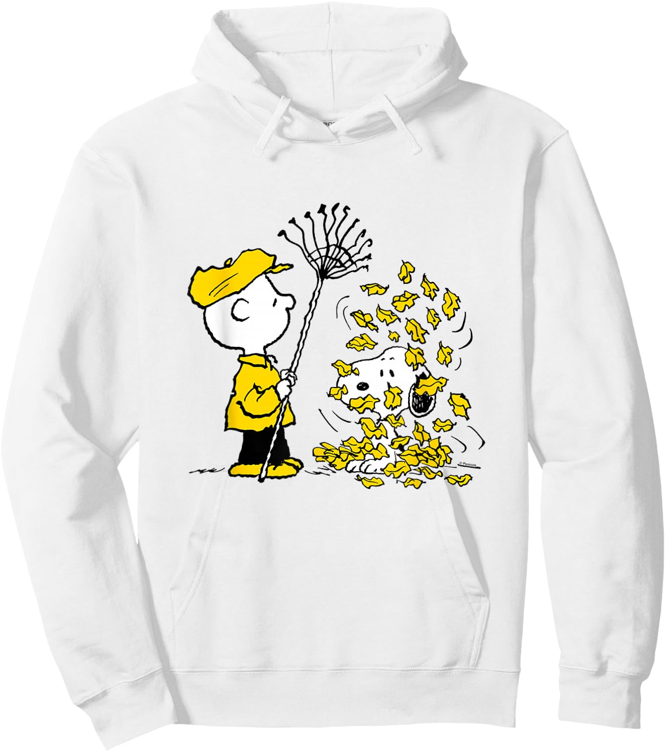 Peanuts - Charlie Brown Snoopy Fall Leaves Hoodie - Hoodie | White